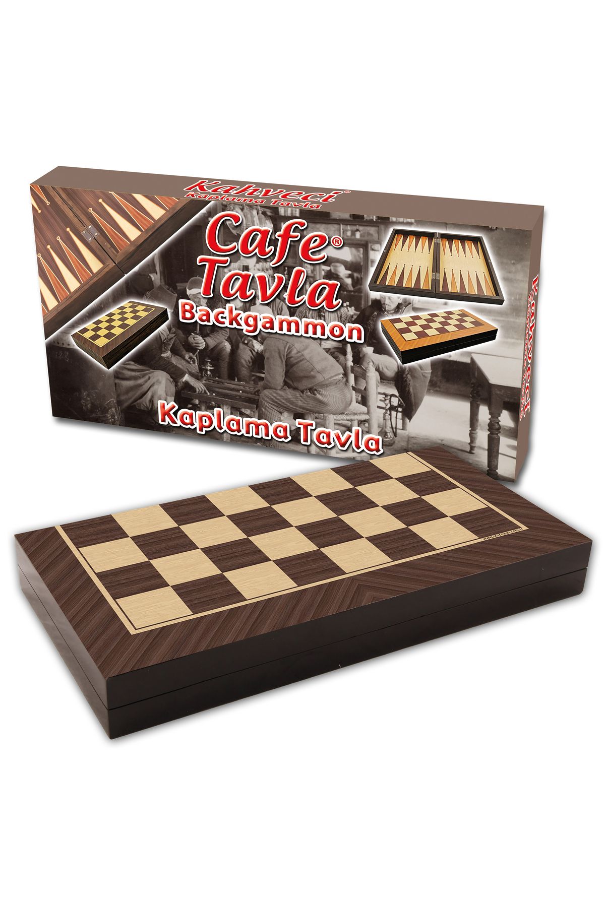 Alpsan Lotus-Star Cafe Walnut Backgammon Set 3