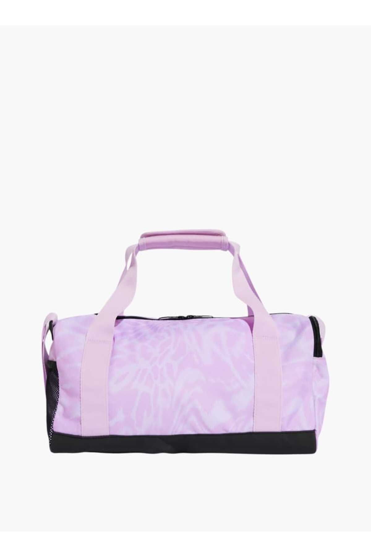 adidas-adidas Logo Print Duffel Bag with Zip Closure and Double Handle 6