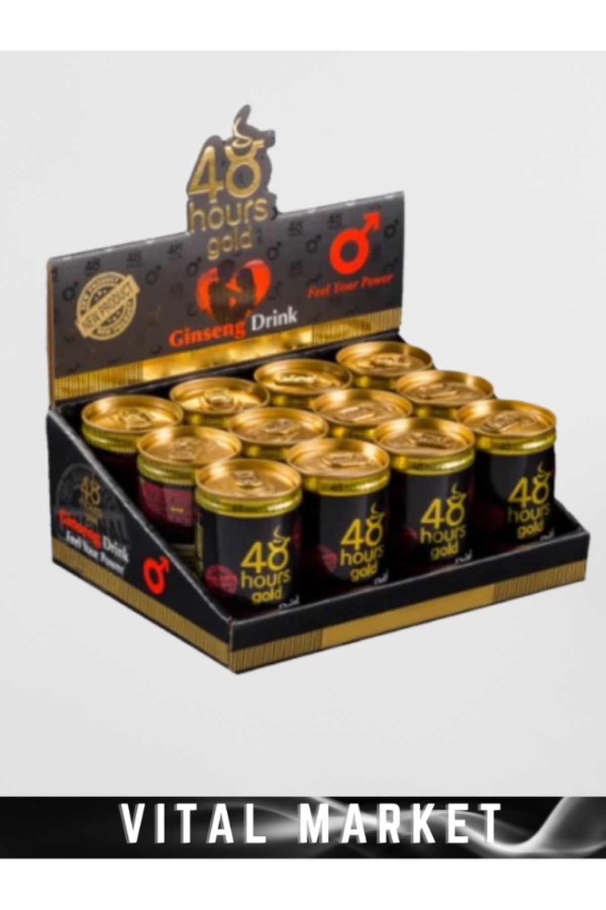polen marketing 48 Hours Gold Enerji İçeceği 12'li 100 ML