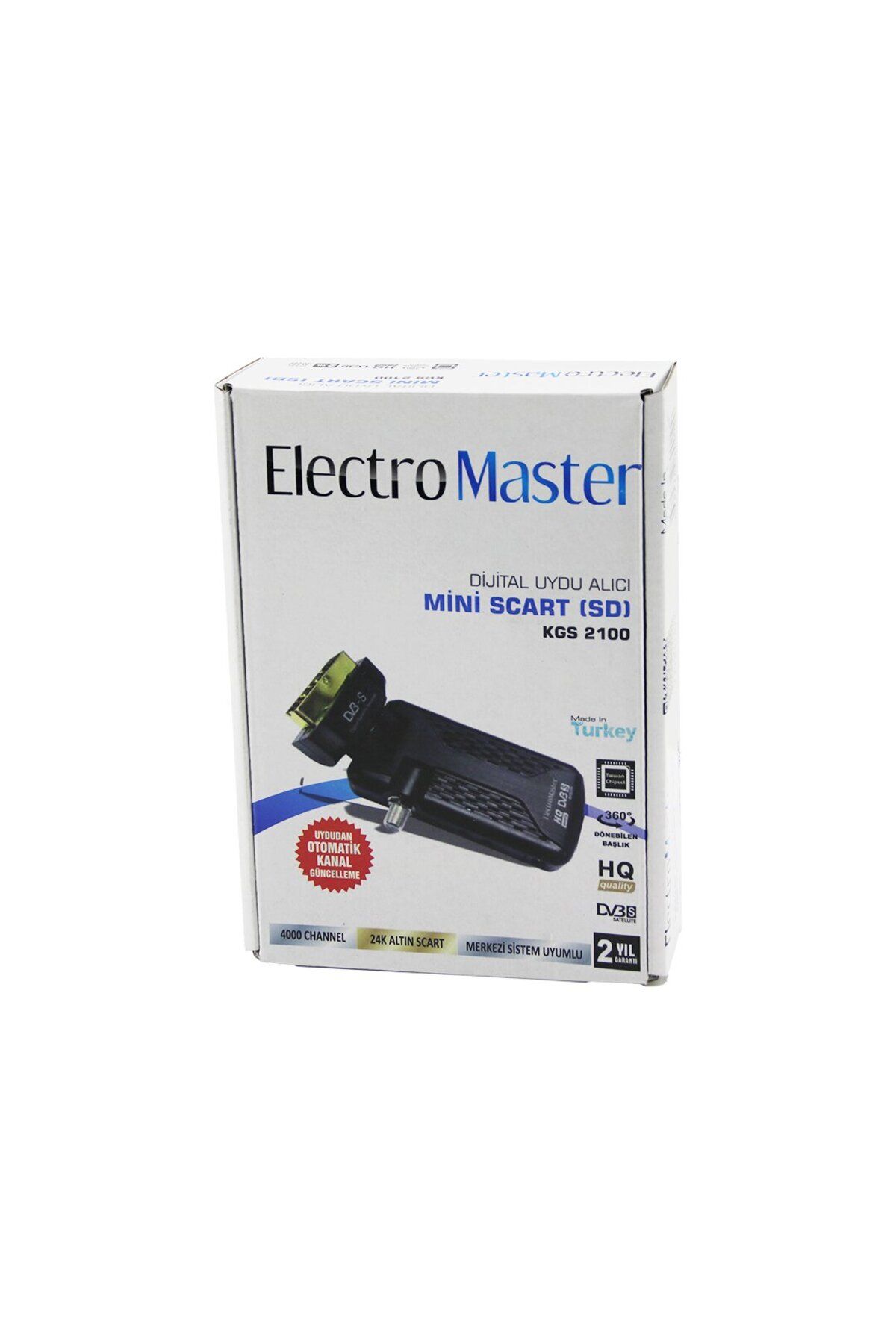 Light up MİNİ SCART SD DİJİTAL UYDU ALICISI 360° GOLD BAŞLIK UYDUDAN OTOMATİK KANAL GÜNCELLEME KGS-2