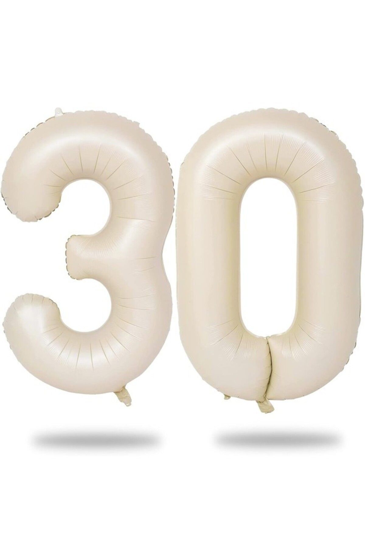 BeySüS-Cream Beige 30 Number Foil Balloon 80 cm 1