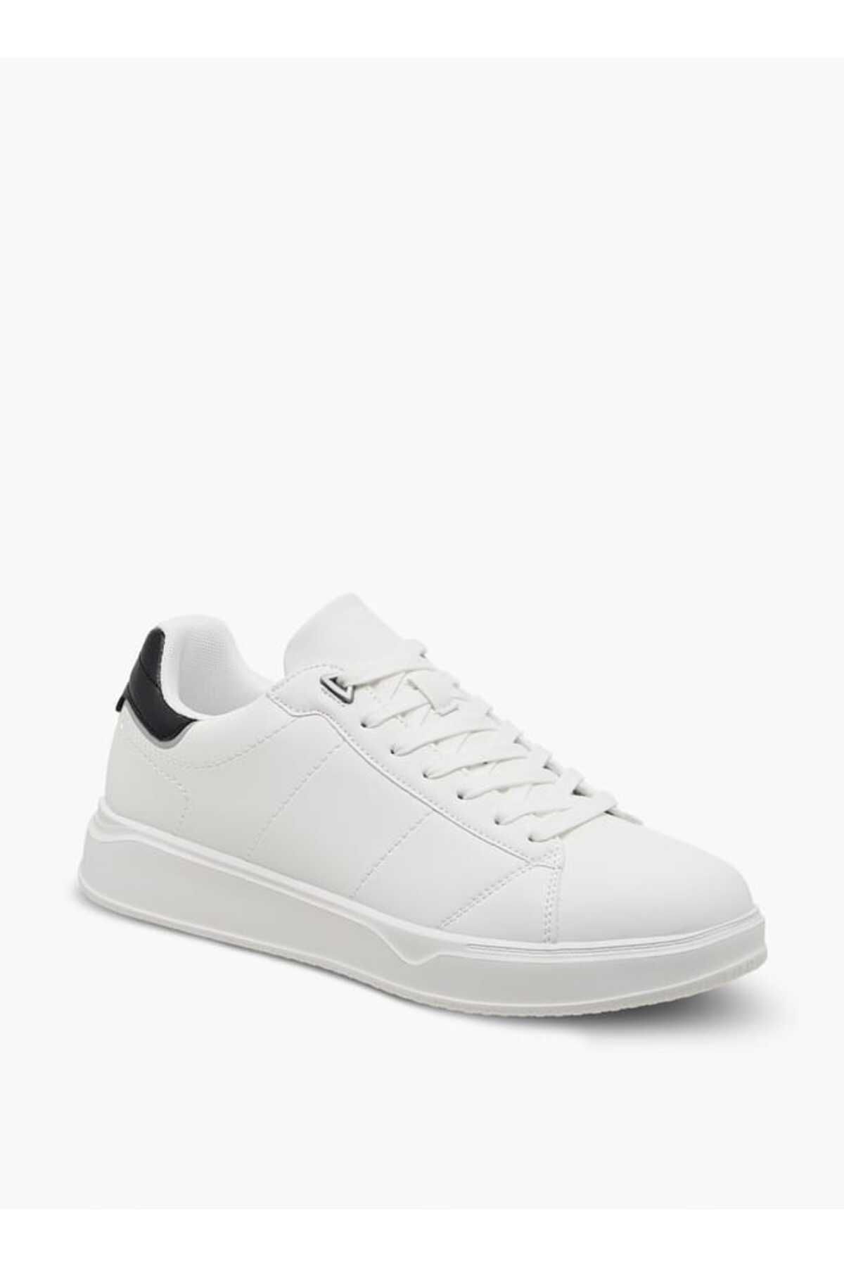 LBL by Shoexpress-LBL by Shoexpress Solid Ankle Sneakers with Lace-Up Closure 2