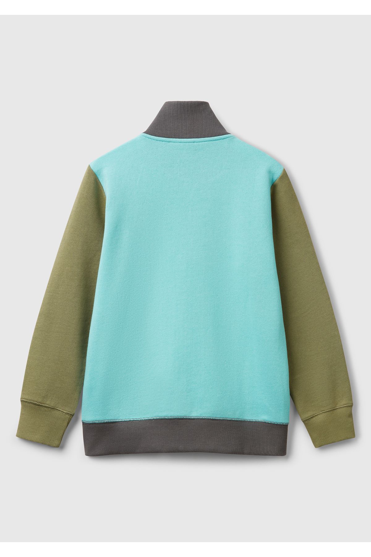 United Colors of Benetton-Boy's Turquoise Mix Logo Sweatshirt 2