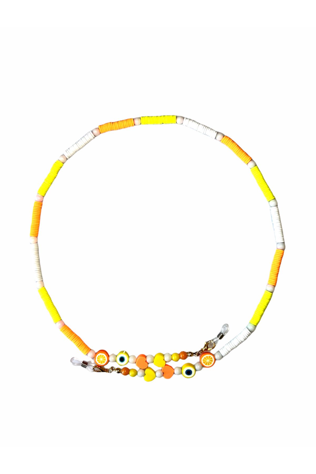 JULIANO-Fimo Oranje Chain and Bracelet - Glasses Necklace 7