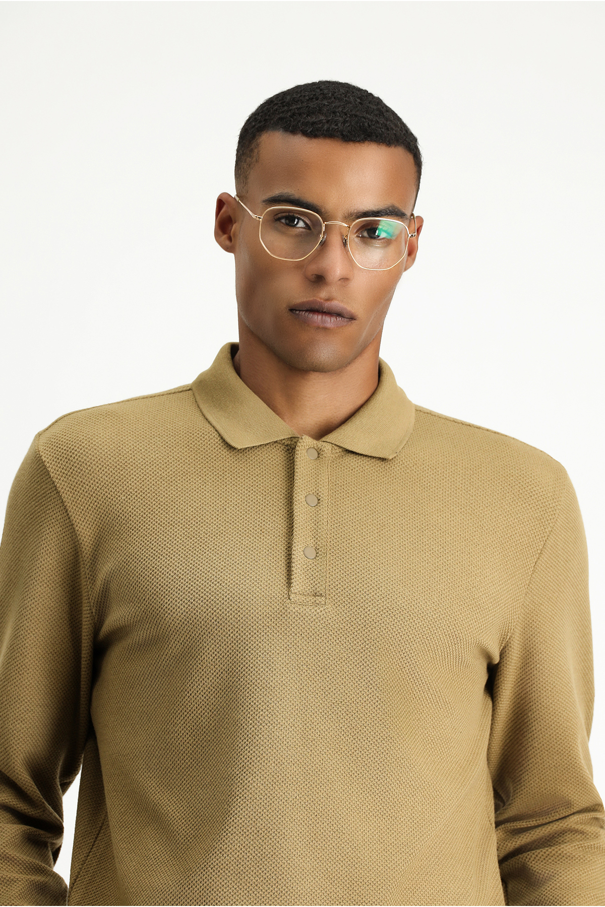 Kiğılı  Polo Yaka Regular Fit Desenli Sweatshirt - Görsel 3