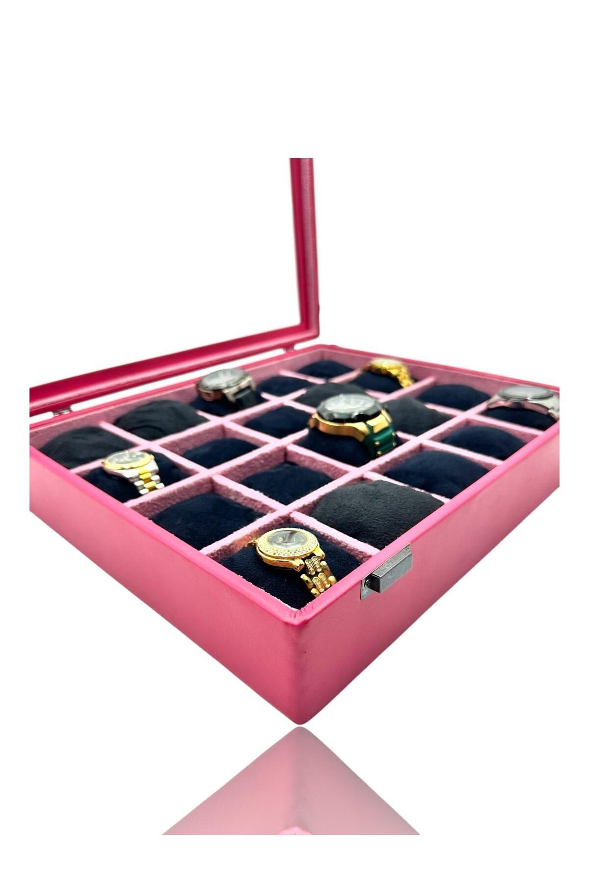 Dijital Çarşı-Pink Diji 20Pcs Watch Box and Bag 3