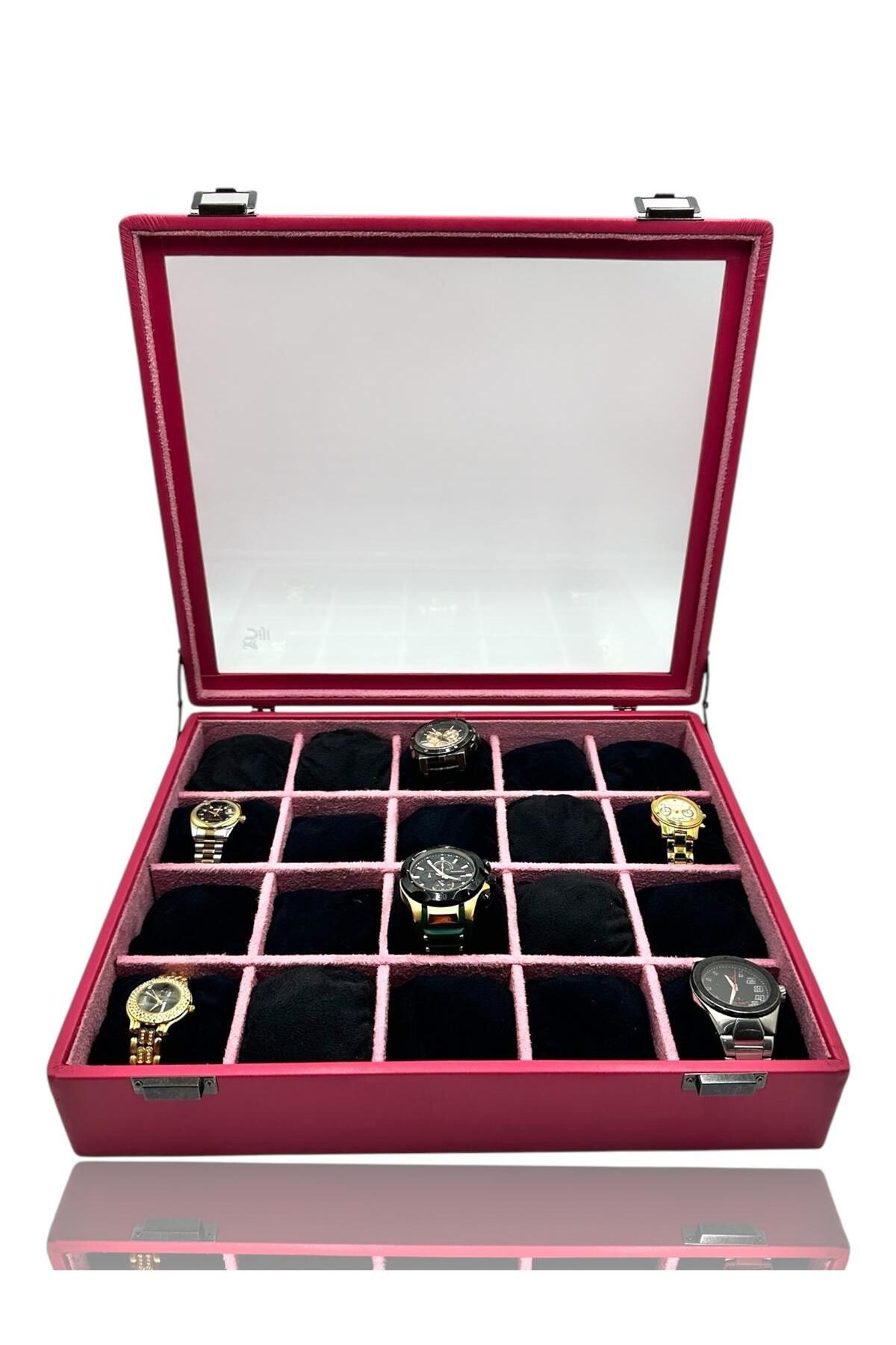 Dijital Çarşı-Pink Diji 20Pcs Watch Box and Bag 1