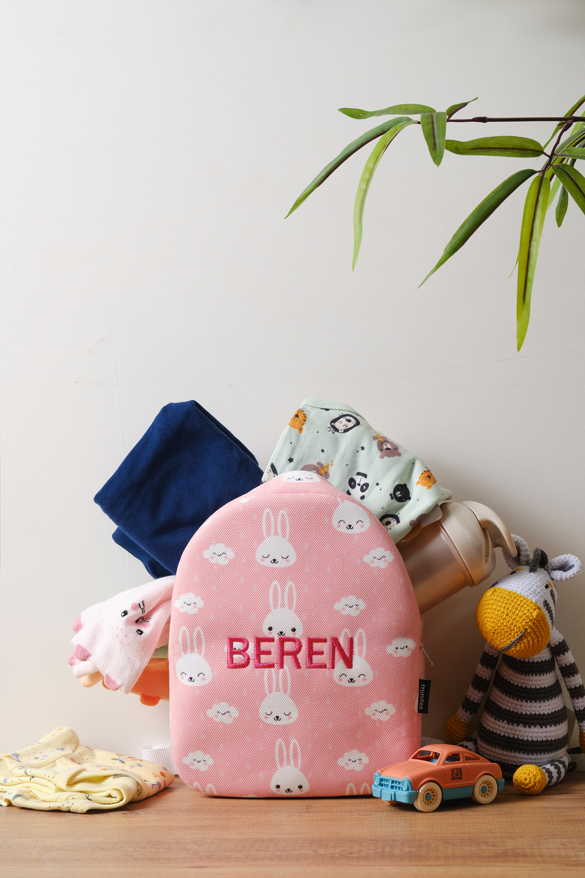 Minilee  [İSTEDİĞİNİZ İSMİ NAKIŞLA YAZIYORUZ] - Sevimli Tavşanlar 0-8 Yaş - Kreş, Anaokulu Çocuk Sırt Çantası - Görsel 8