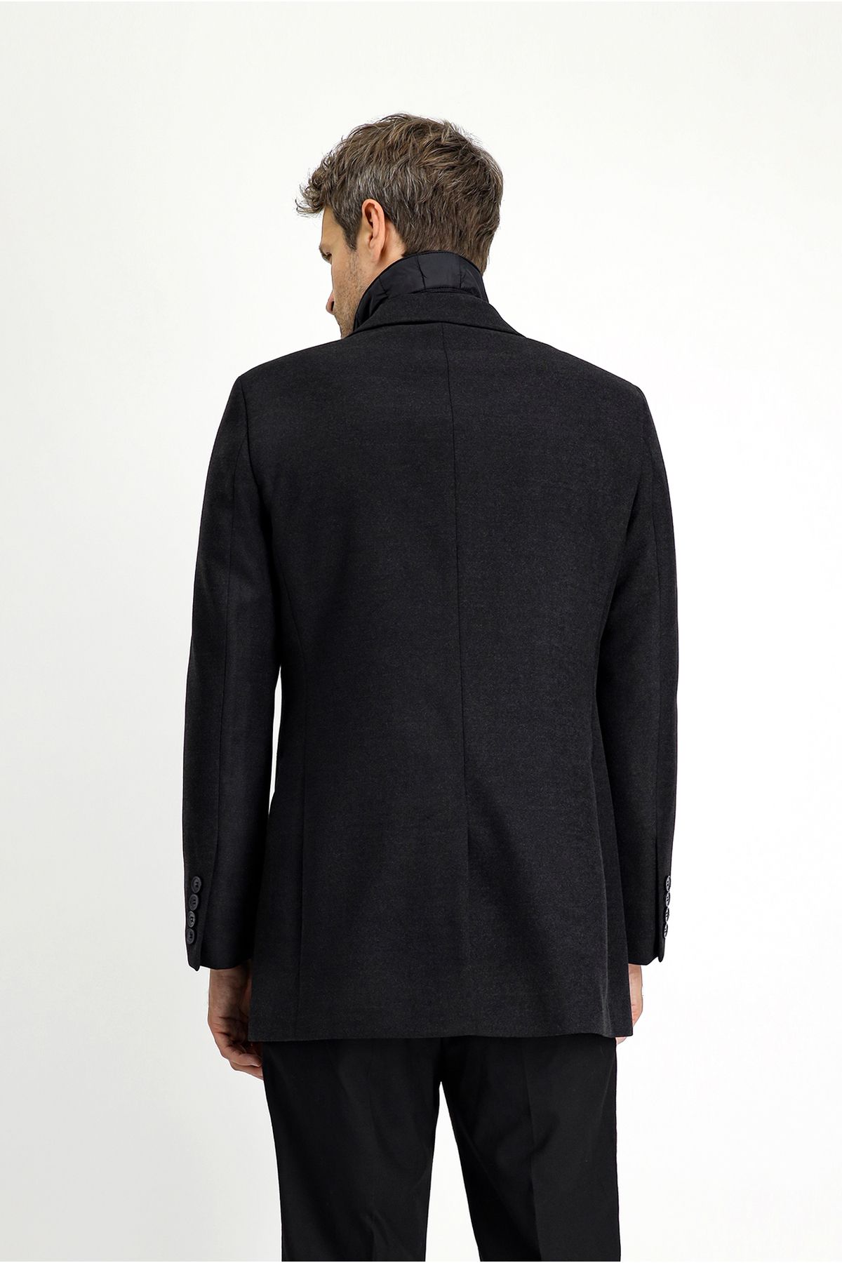 Kiğılı-Regular Fit Woolen Plain Coat 5