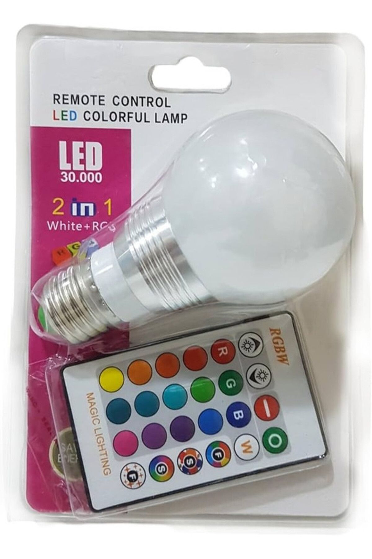Generic-LED bulb with multi-color lights and remote control 1