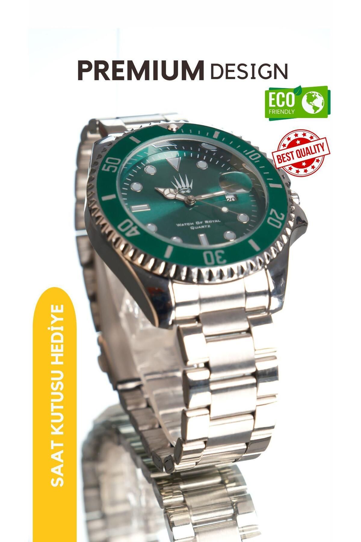 WATCHOFROYAL-Titan Silver Green Wristwatch 1