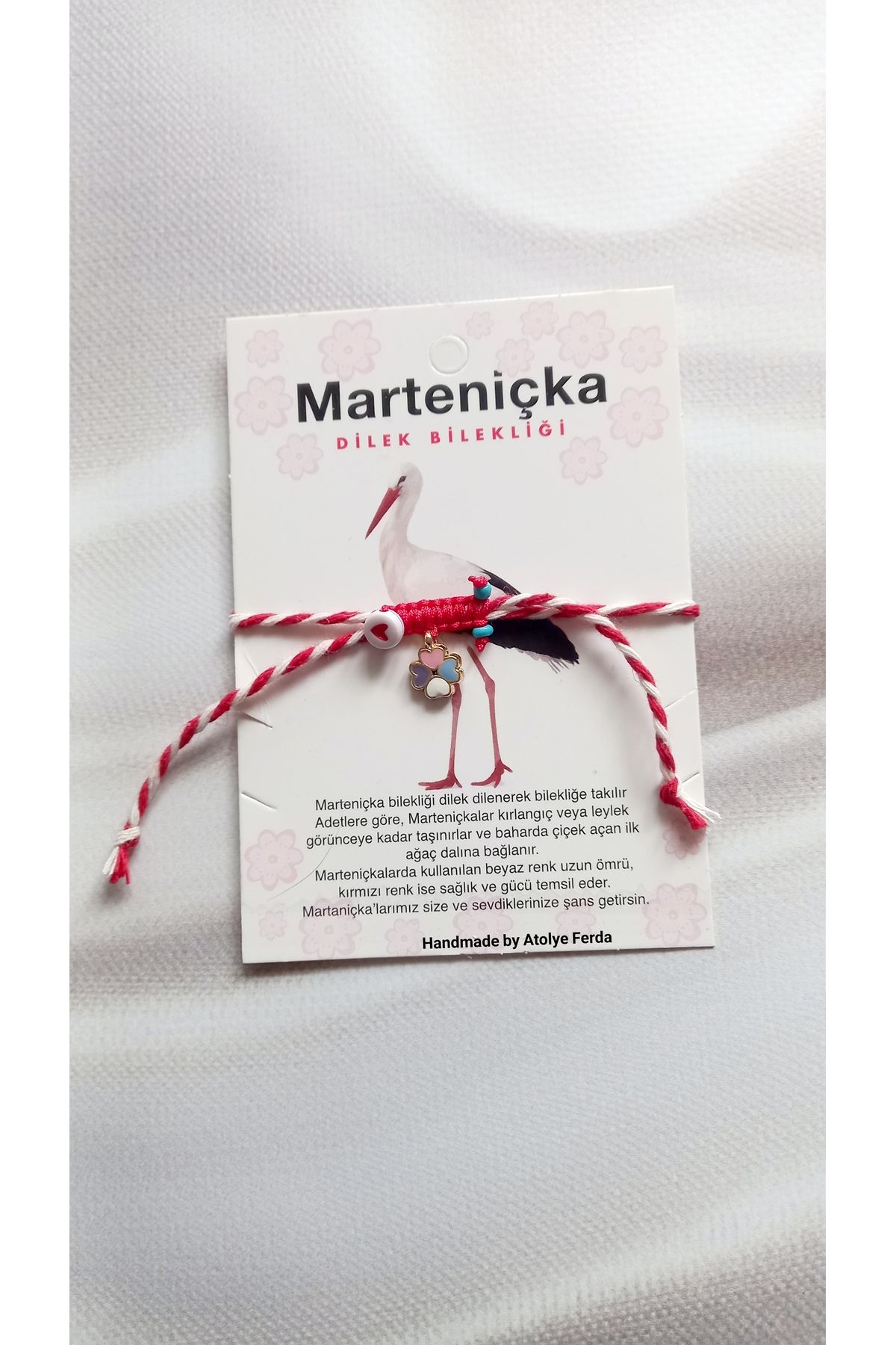 Atolye Ferda-Clover and Heart Themed Martenitska Wishing Bracelet 1