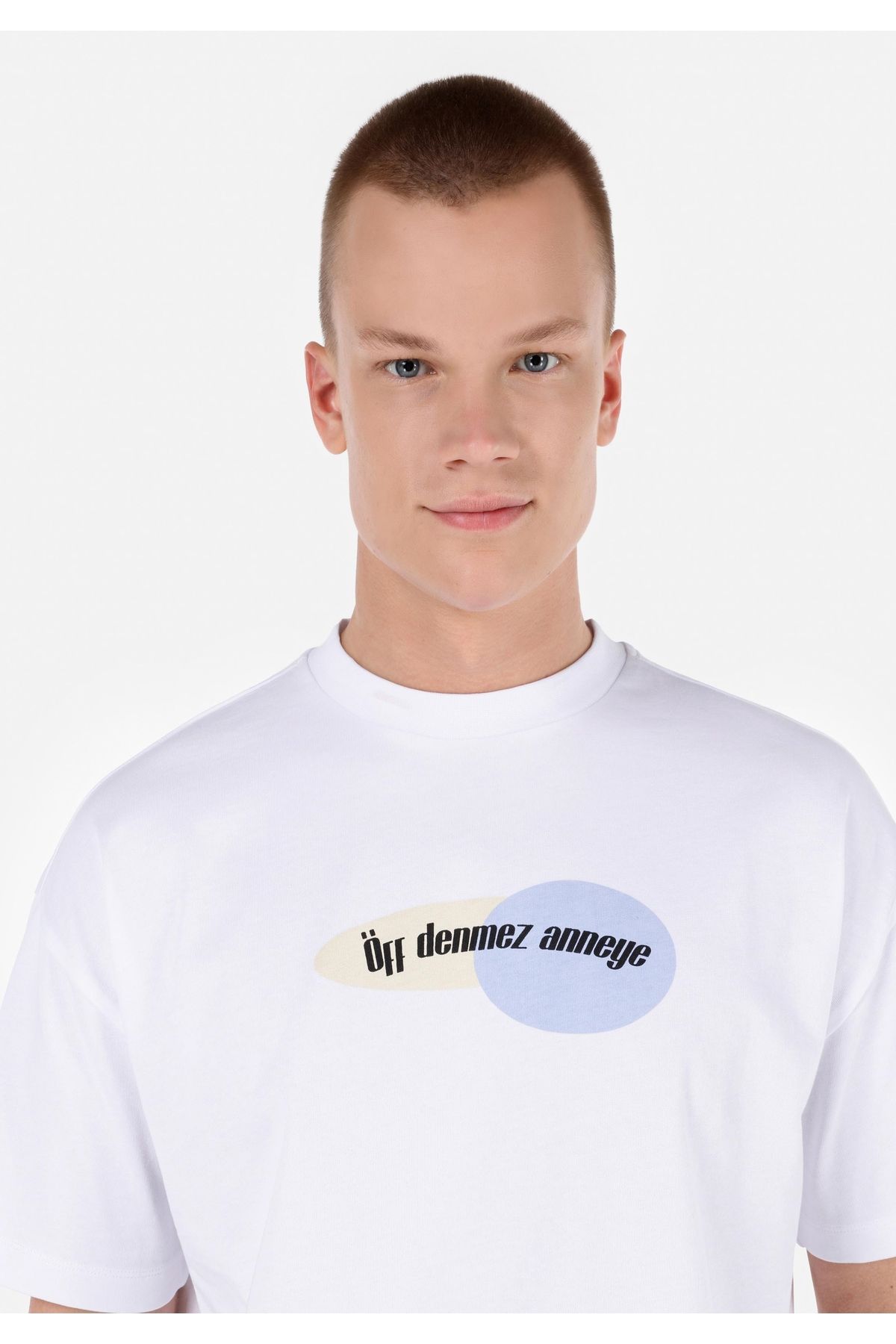 Colin's-Tricou cu slogan alb unisex Lilseb 8