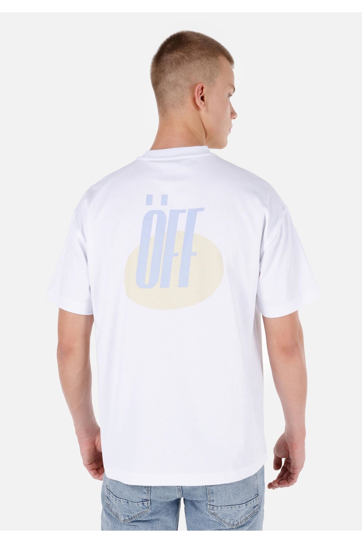 Colin's-Tricou cu slogan alb unisex Lilseb 6