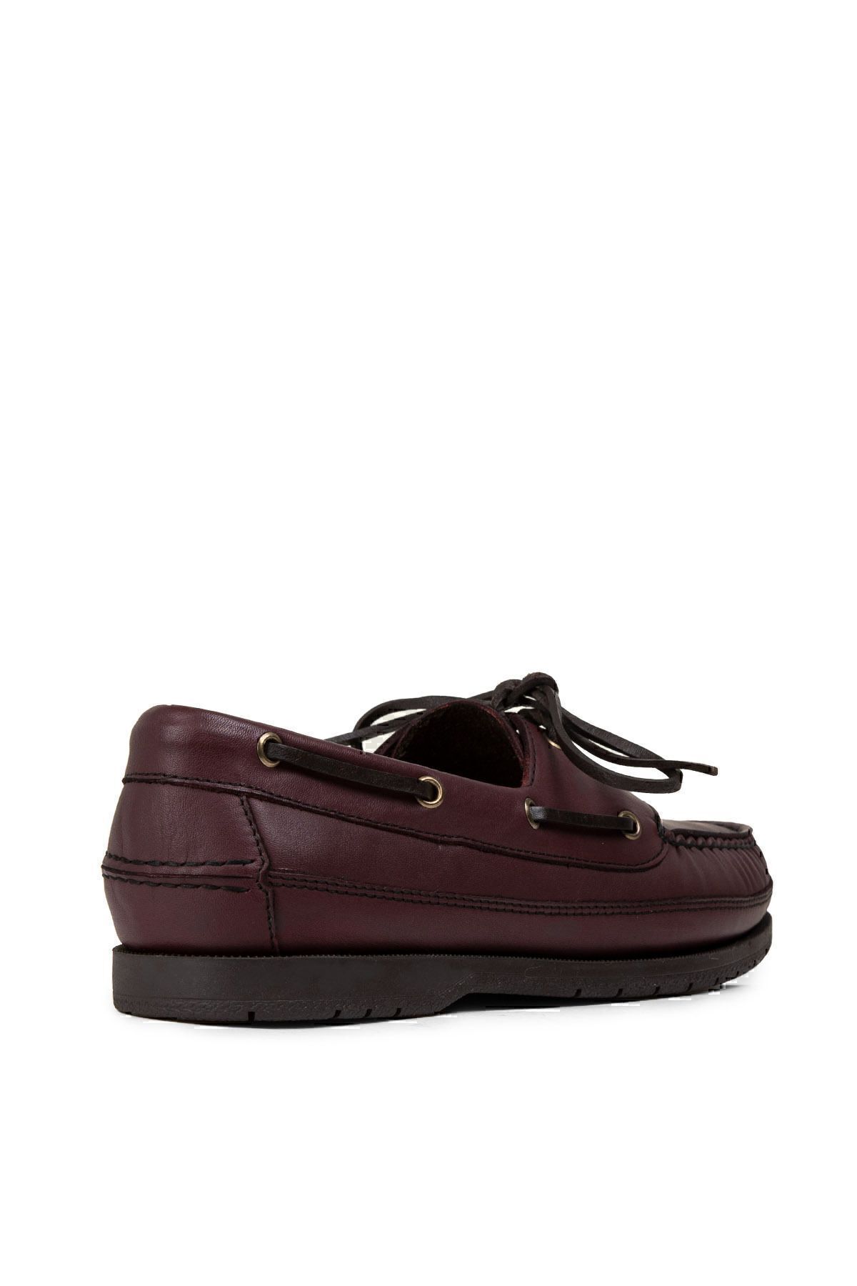 Deery-Genuine Leather Claret Red Marine Men's Boat Shoes 2