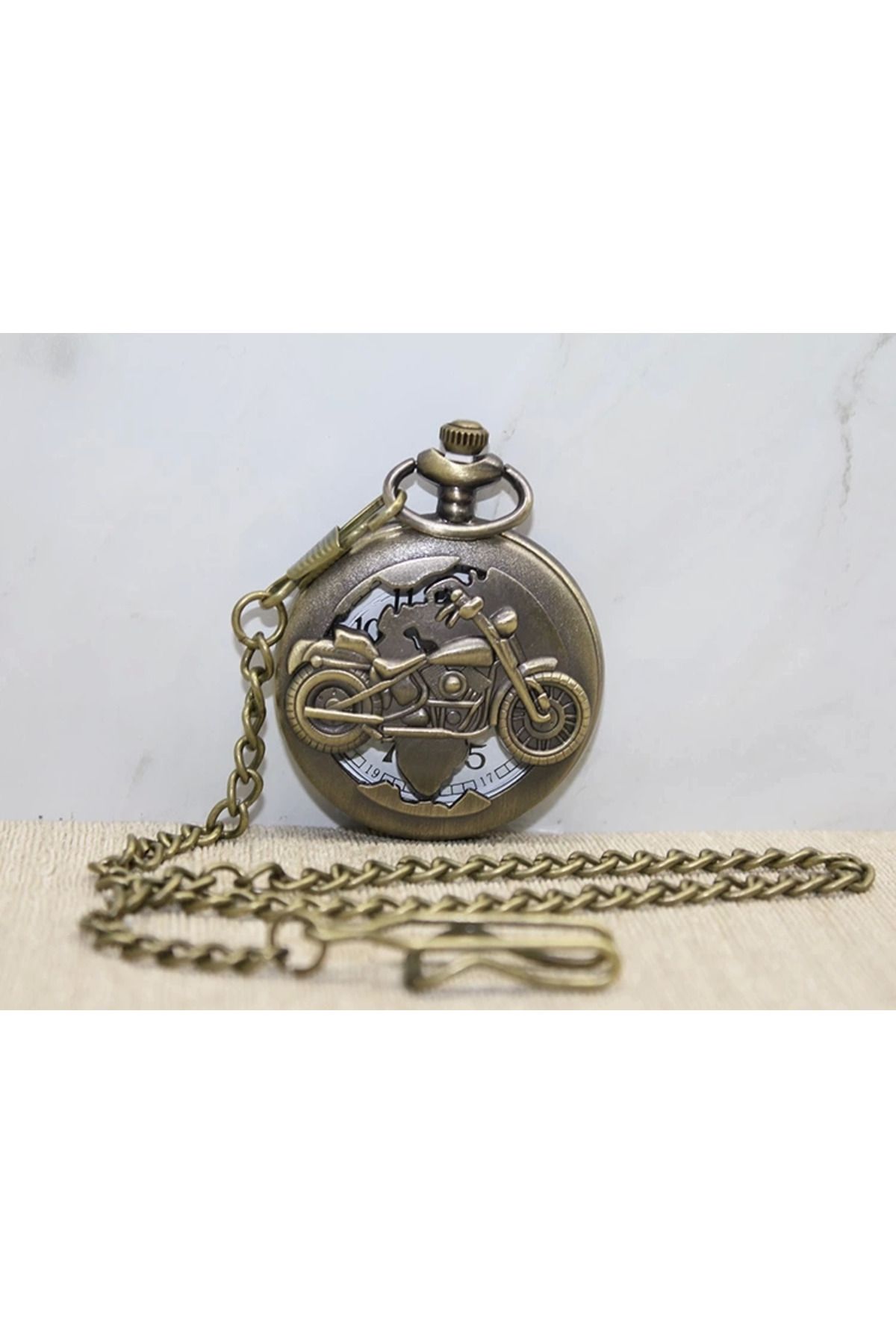 Butik Motor Tasarımlı Köstekli Saat Alk3874