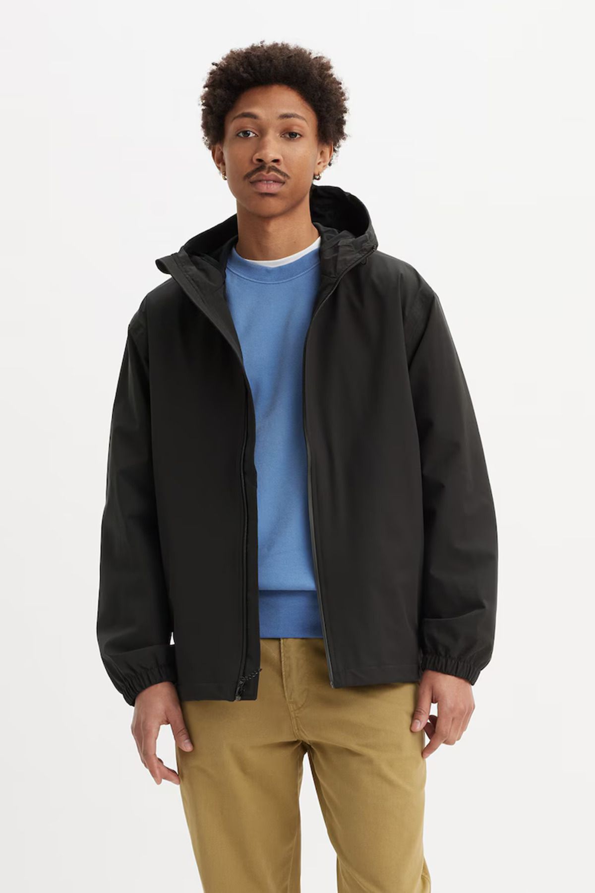 ژاکت مردانه Levis Hooded LW PACKABLE JACKET RAIN JET BLACK A8562-0000 Levi's