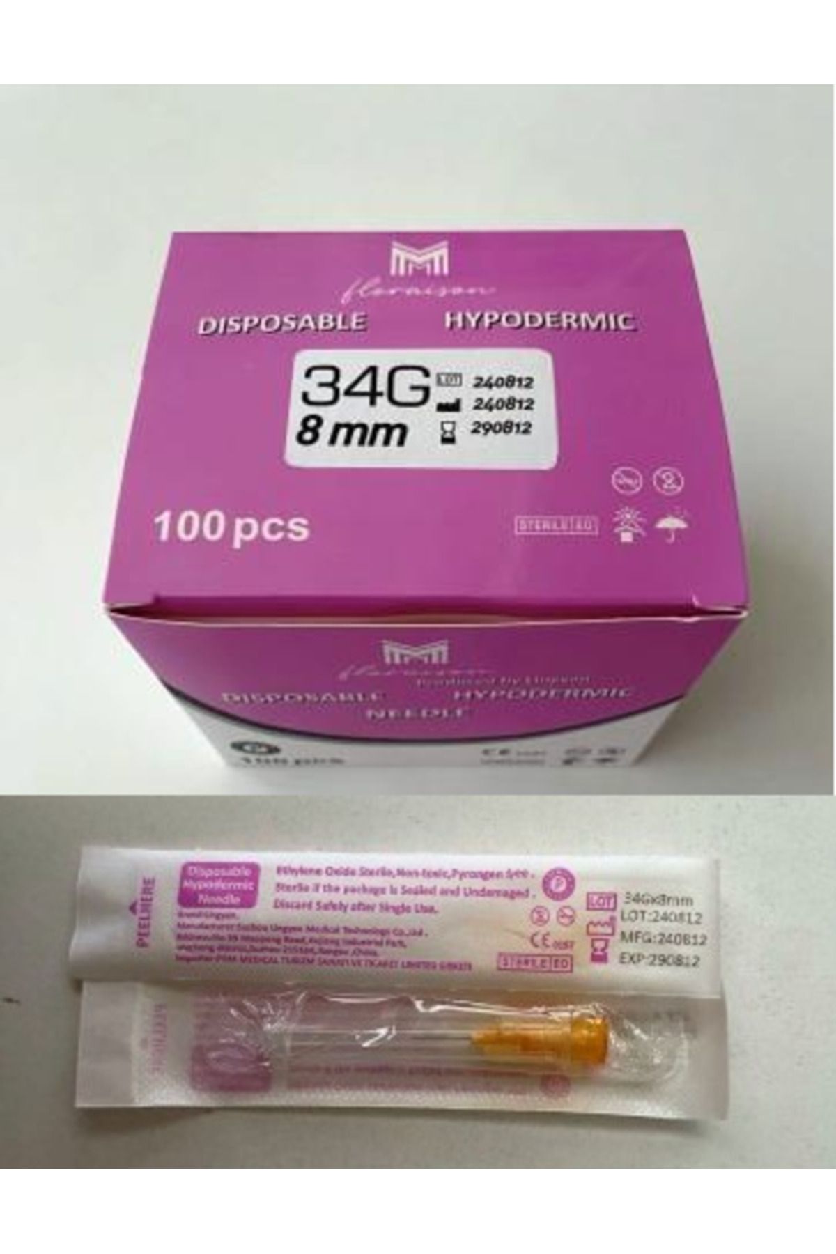 Floraison Medikal 34G*8MM MEZOTERAPİ HAYALET ENJEKTÖR İĞNESİ