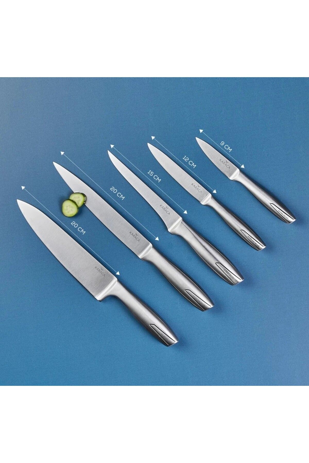 Karaca-Karaca Venüs 6-teiliges Messer-Set im Glassblock 5