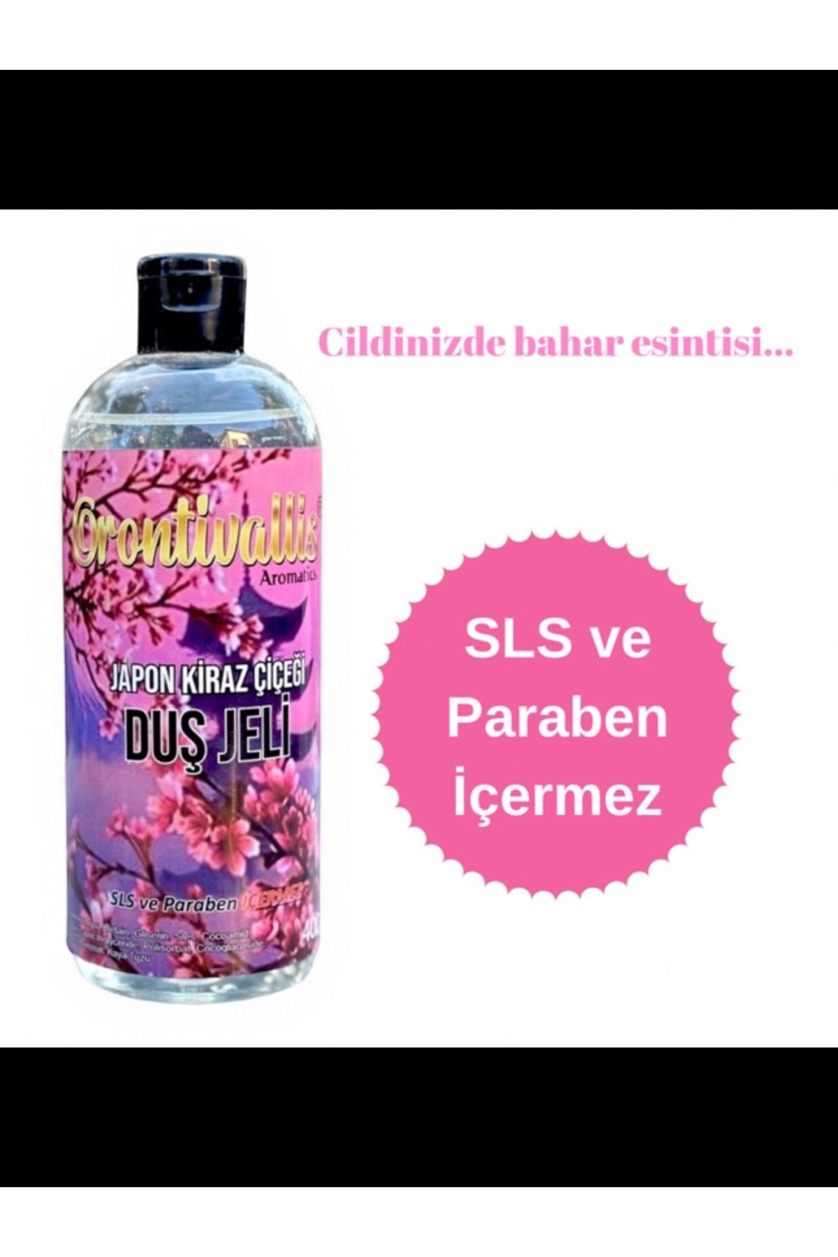 Orontivallis Japon Kiraz Çiçeği Aromalı Duş Jeli 400 ml SLS ve Paraben İçermez