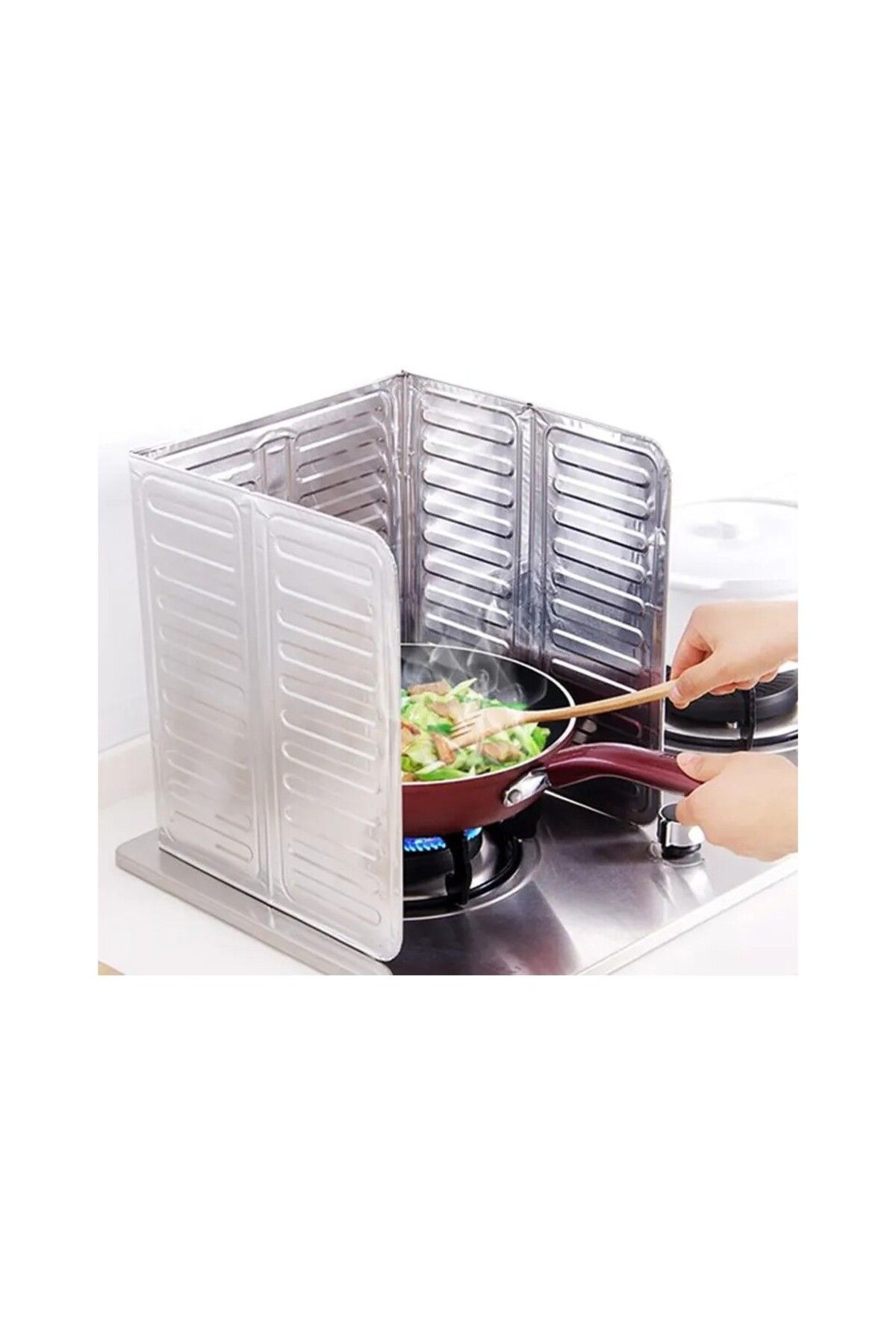 tozlupazar-Protector spate pentru aragaz anti-stropire, model nou Plug-in/demontare Alb 84x32,5 cm 2