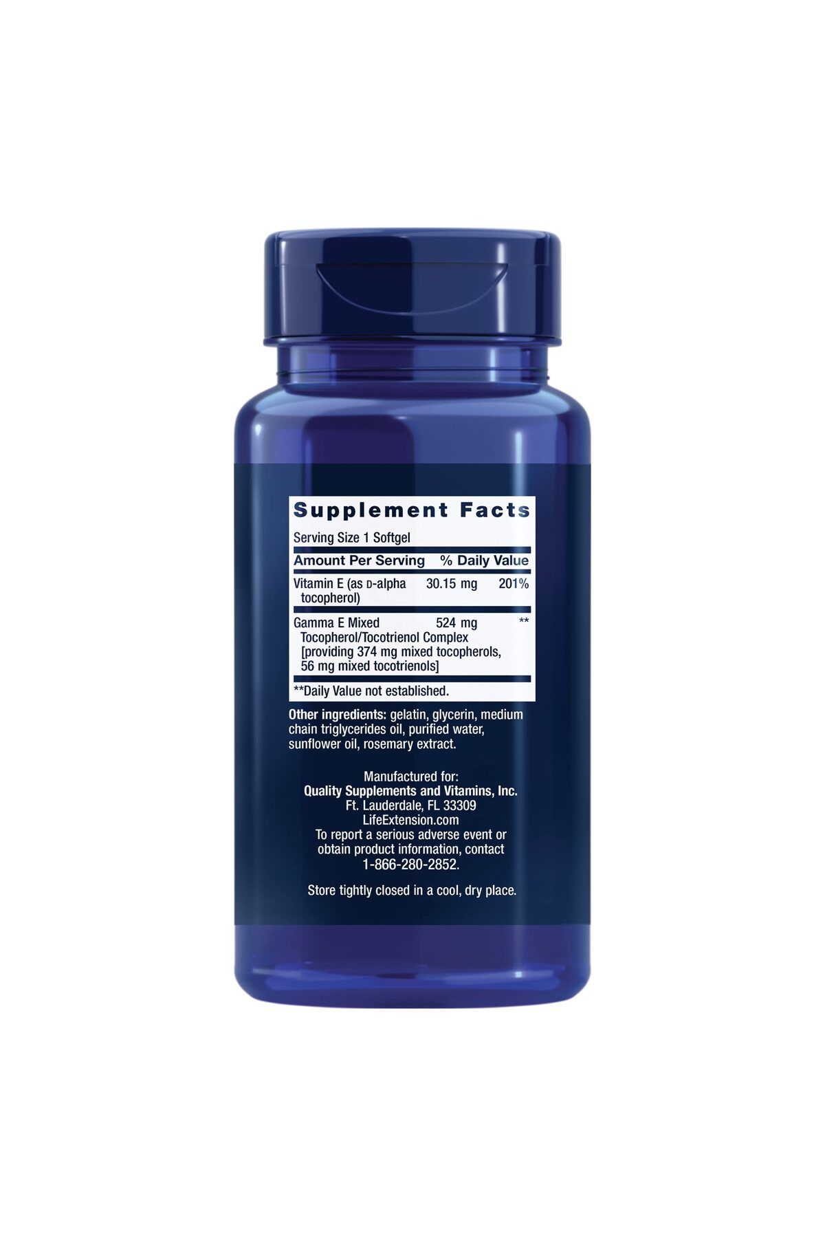 Life Extension-Gamma E Mixed Tocopherols & Tocotrienols – Full Vitamin E Spectrum, Antioxidant – 60 Softgels 2