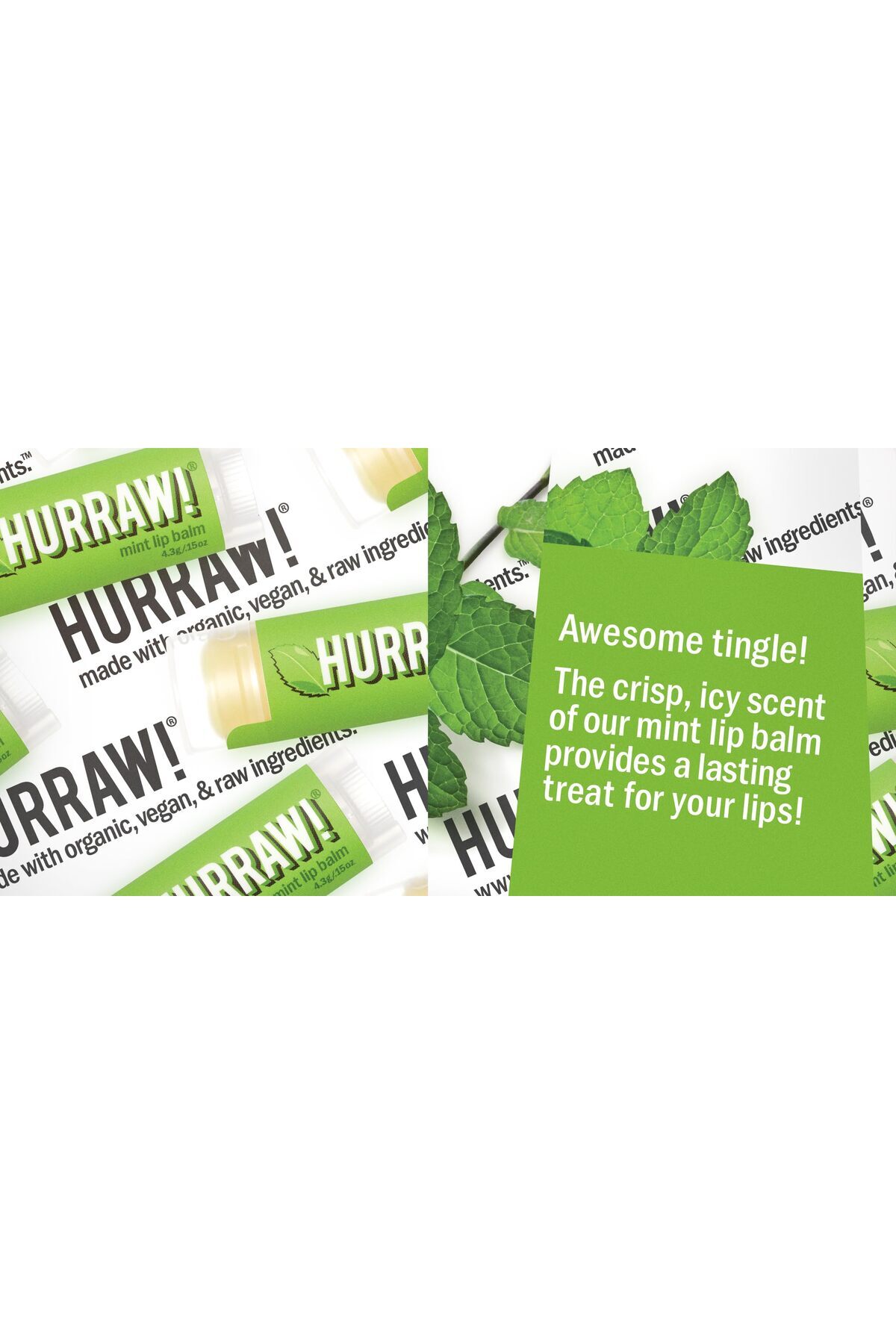 Hurraw-!بلسم الشفاه بالنعناع: عضوي، نباتي، خالٍ من القسوة، خالٍ من الجلوتين، غير معدّل وراثيًا، طبيعي، صنع في الولايات المتحدة الأمريكية 4