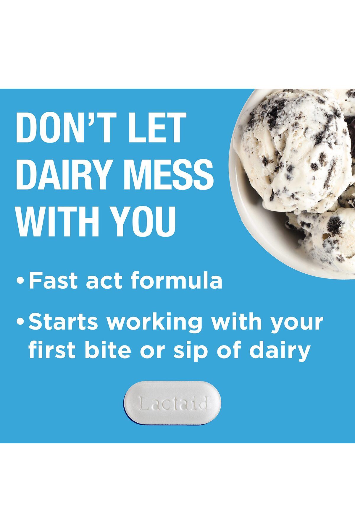 Lactaid-Fast Act Lactose Intolerance Relief Caplets with Lactase Enzyme, 12 Travel Packs of 1-ct. 2