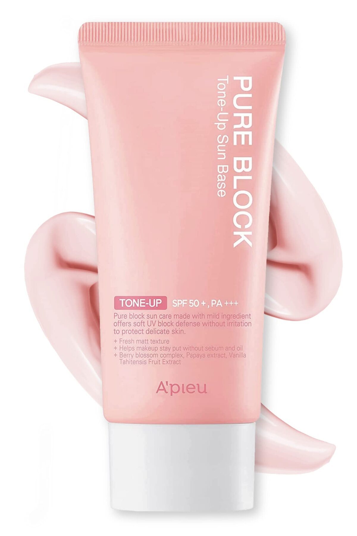 A'PIEU-Pure Block Tone Up Sunscreen SPF50+/PA+++ 50ml | Reef Safe Korean Makeup Base 1