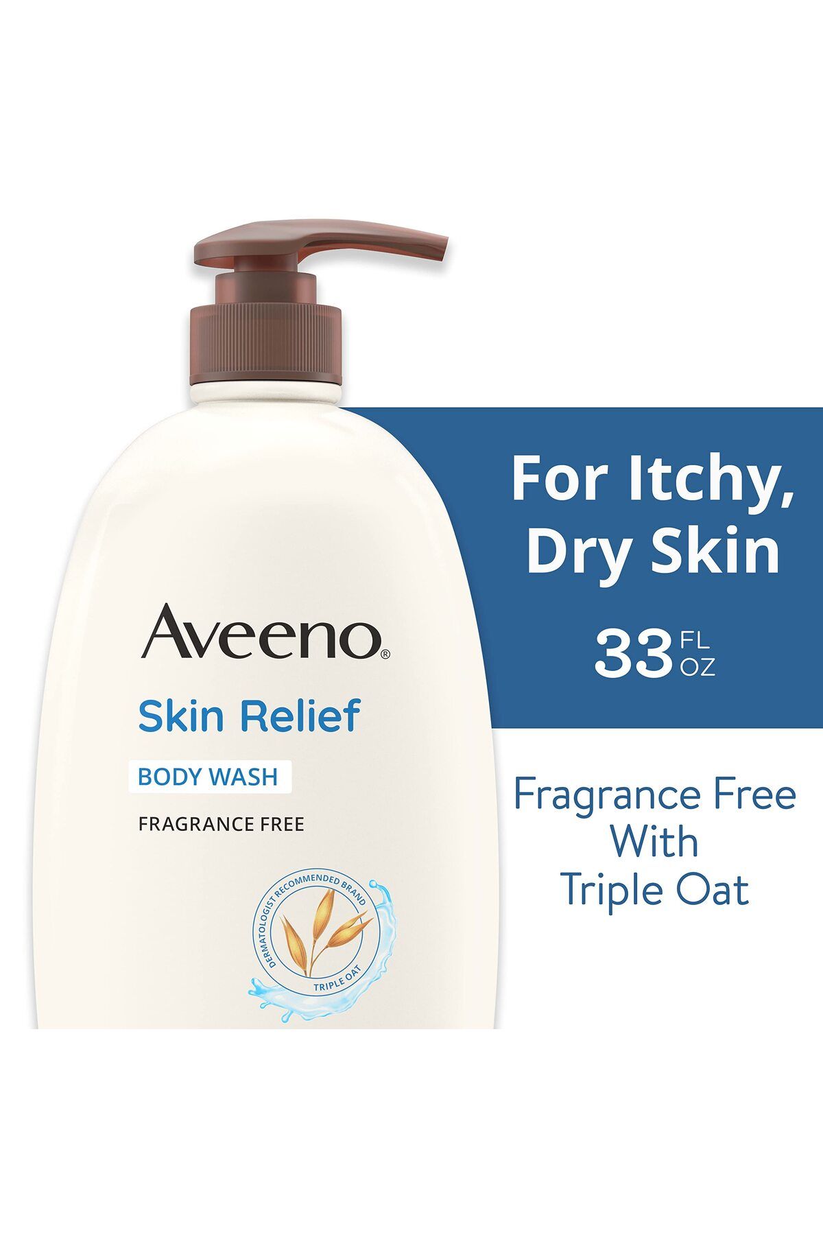 AVEENO-Skin Relief Fragrance-Free Body Wash, Triple Oat Formula, Sensitive Skin, 33 fl. oz 2