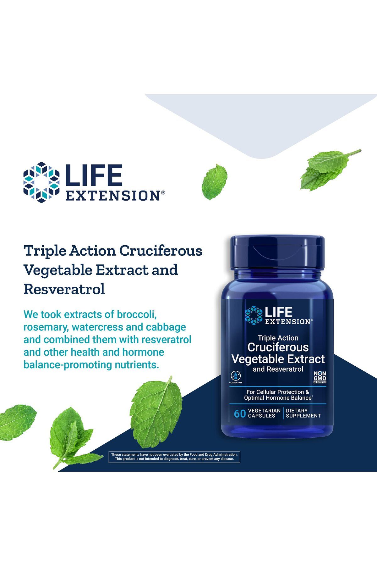 Life Extension-Triple Action Cruciferous Extract & Resveratrol, Cellular Protection, 60 Capsules 4