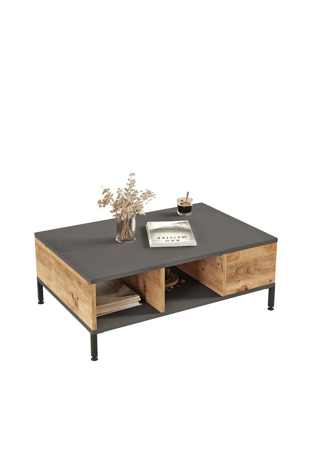 Home Canvas-Royal Coffee Table Pine and Grey 1