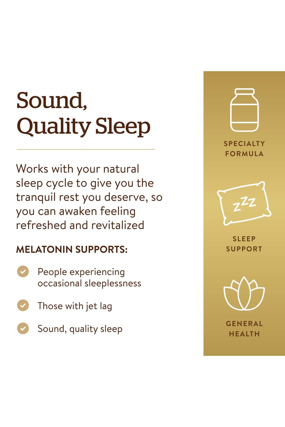 Solgar-Melatonin 5 mg, 120 Nuggets - Promotes Sleep - Vegan, Gluten Free, Kosher 4