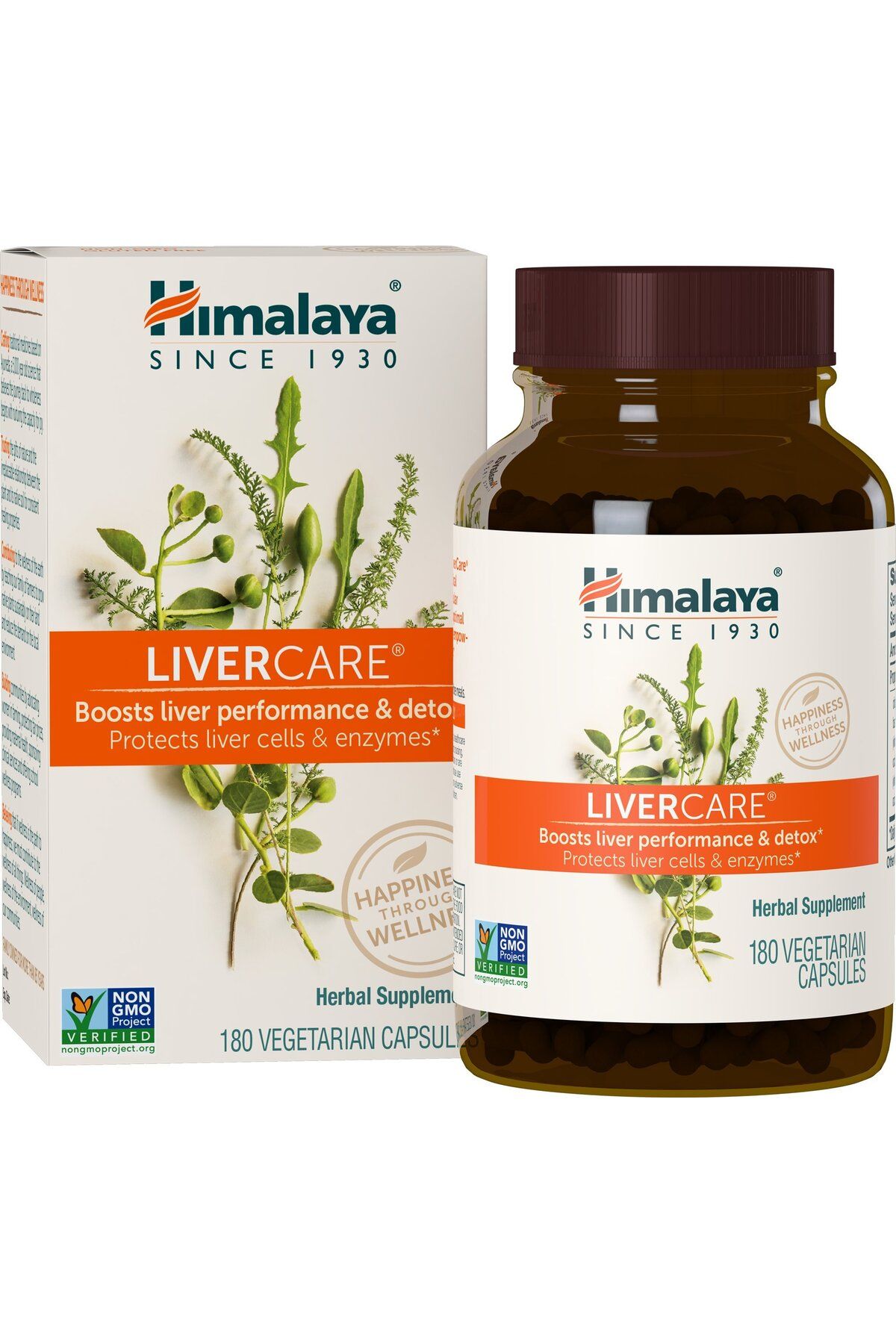Himalaya-مكمل عشبي من LiverCare، لتطهير الكبد ودعمه، نباتي، غير معدّل وراثيًا، 375 مجم، 180 كبسولة، 90 يومًا 1
