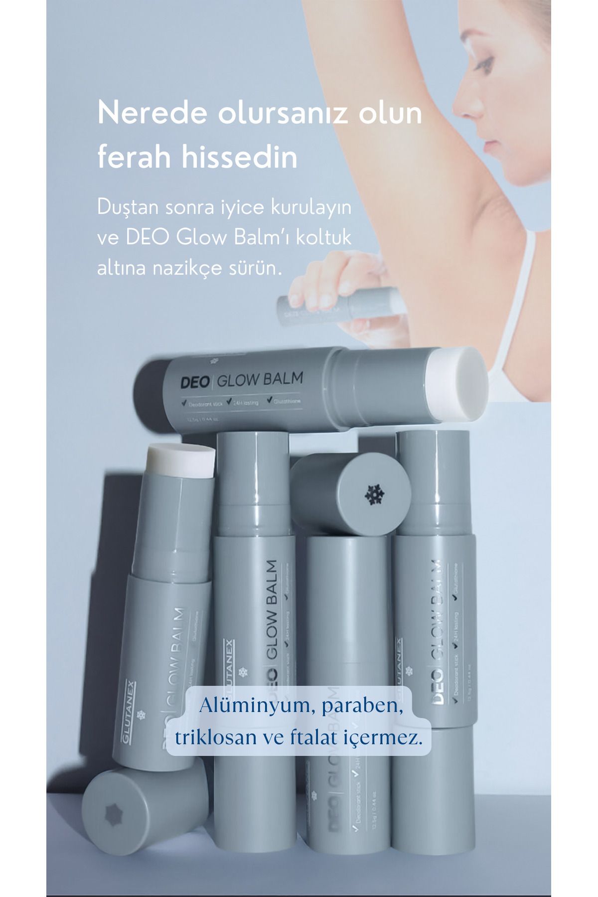دئودورانت ضد تیره گلوتاتیون سفید کننده استیک - مومیایی کننده براق دئو GLUTANEX