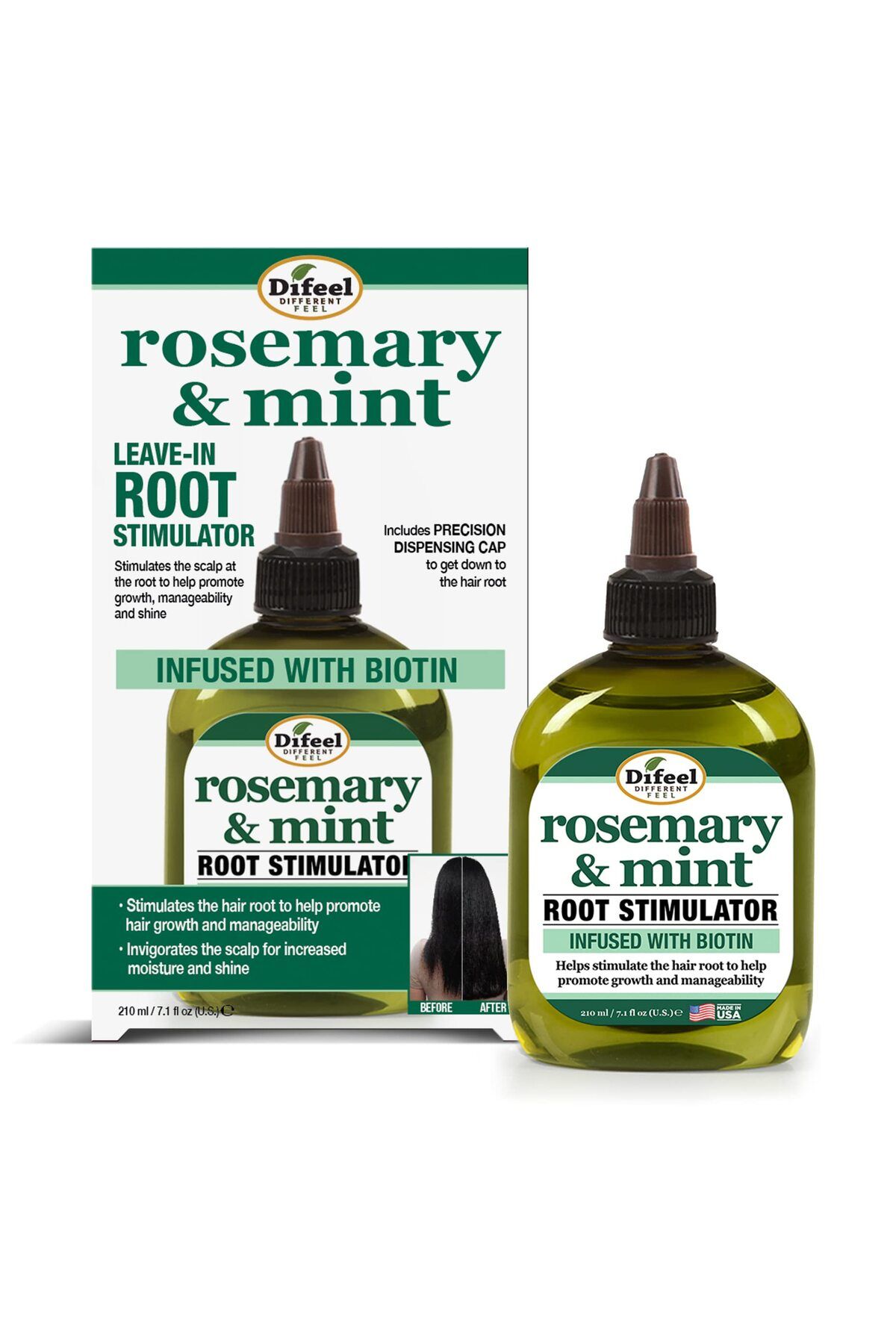 Difeel-Rosemary Mint Root Stimulator Oil with Biotin, 7.1 oz - Hair Growth Scalp Treatment 1