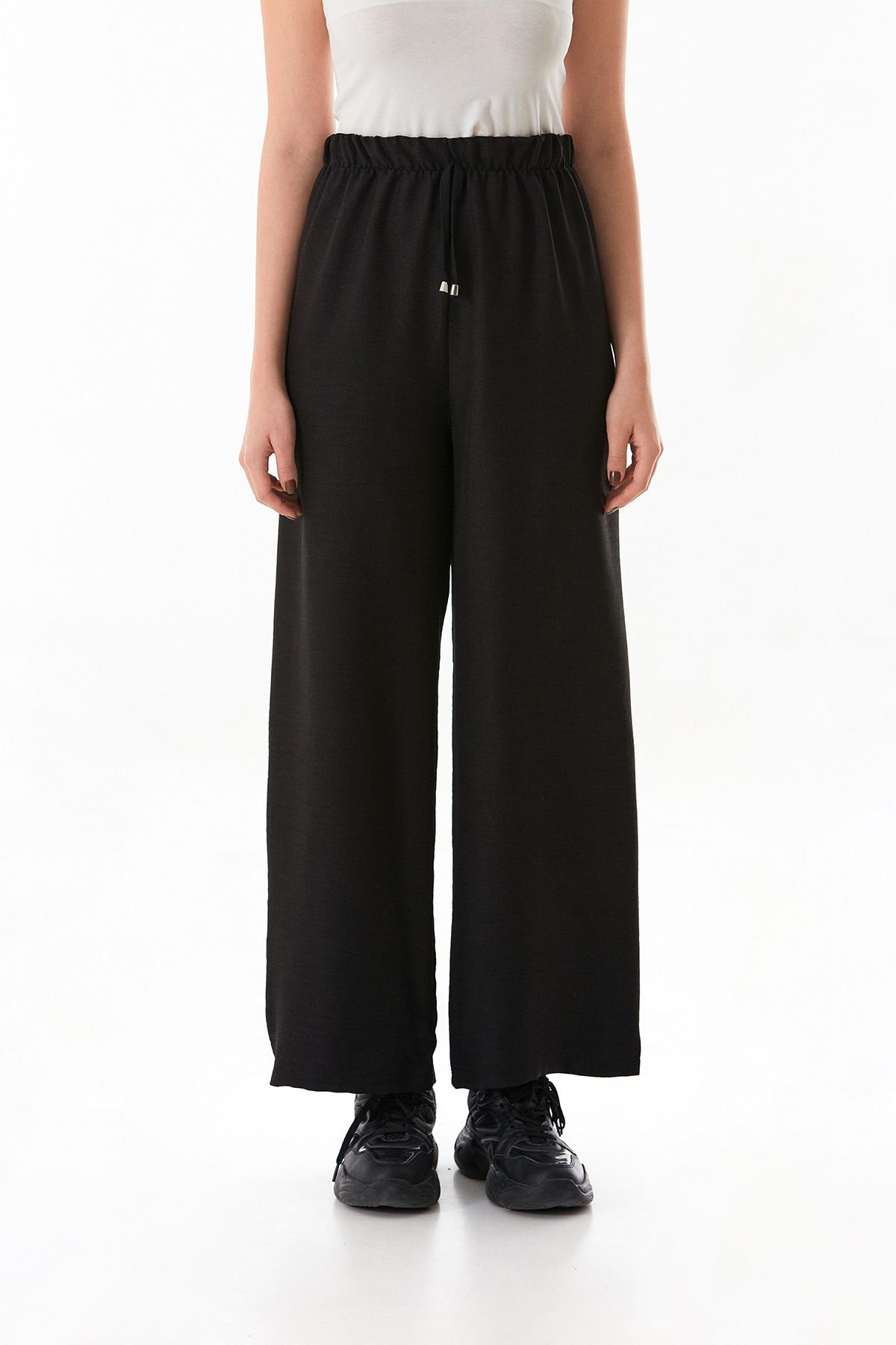 Fulla Moda-قماش بالازو - بنطلون بخصر مطاطي 8