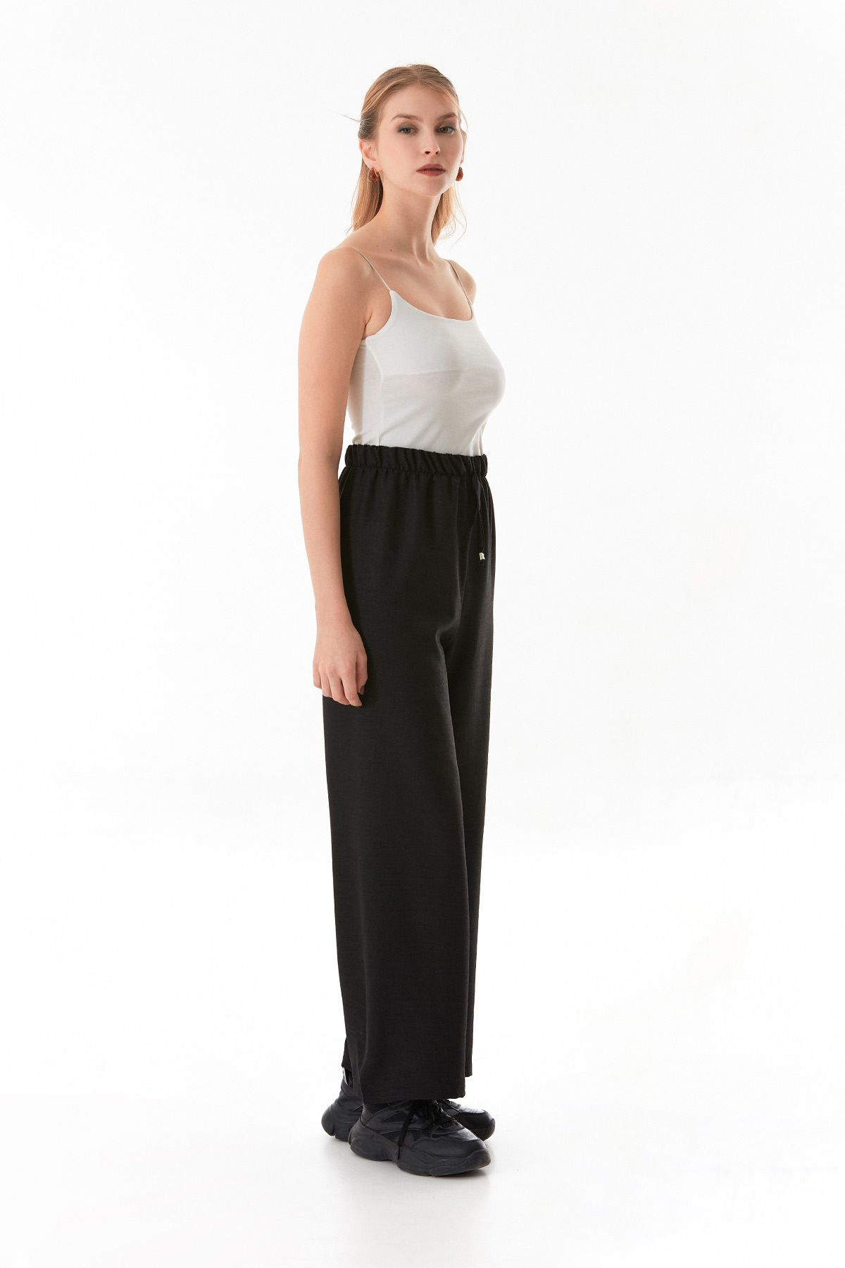 Fulla Moda-قماش بالازو - بنطلون بخصر مطاطي 6