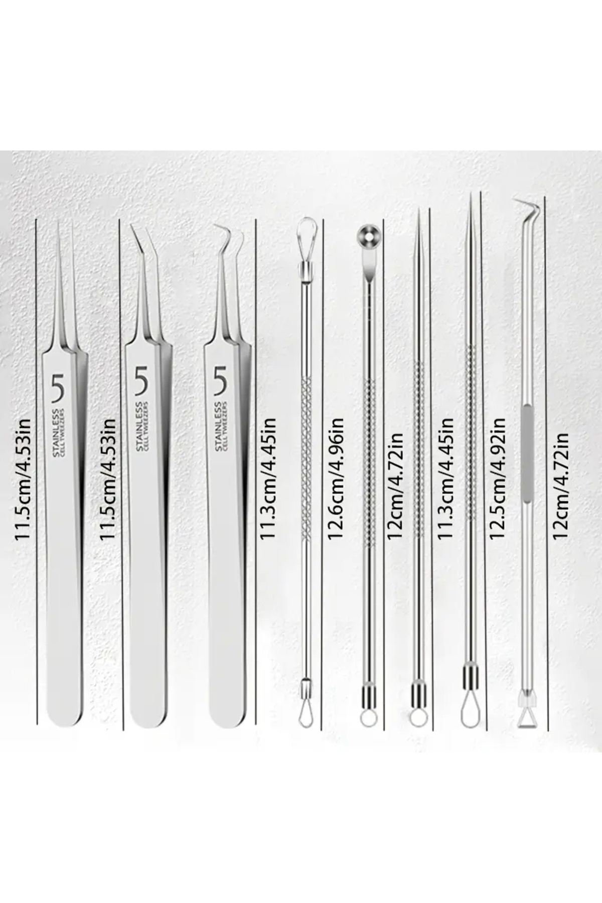 Ultra-ince No. 5 Siyah Nokta Cımbız Takımı 0.1mm Profesyonel Cımbız Alman Çelik — No:5 Cımbız Takımı B70 — تصویر 2 از 7