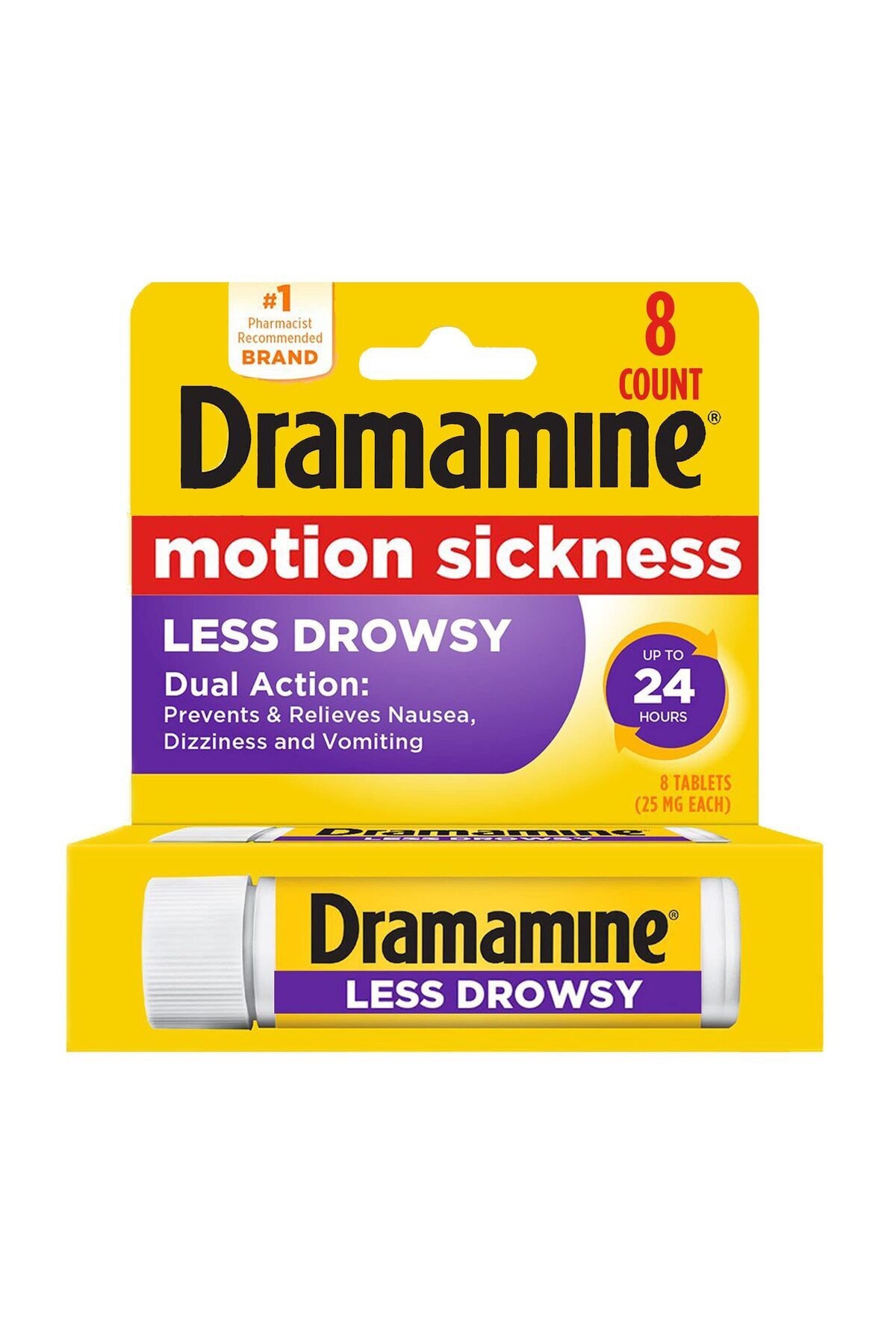 Dramamine-Motion Sickness Relief Less Drowsey Formula, 8 Count (Pack of 1) 1