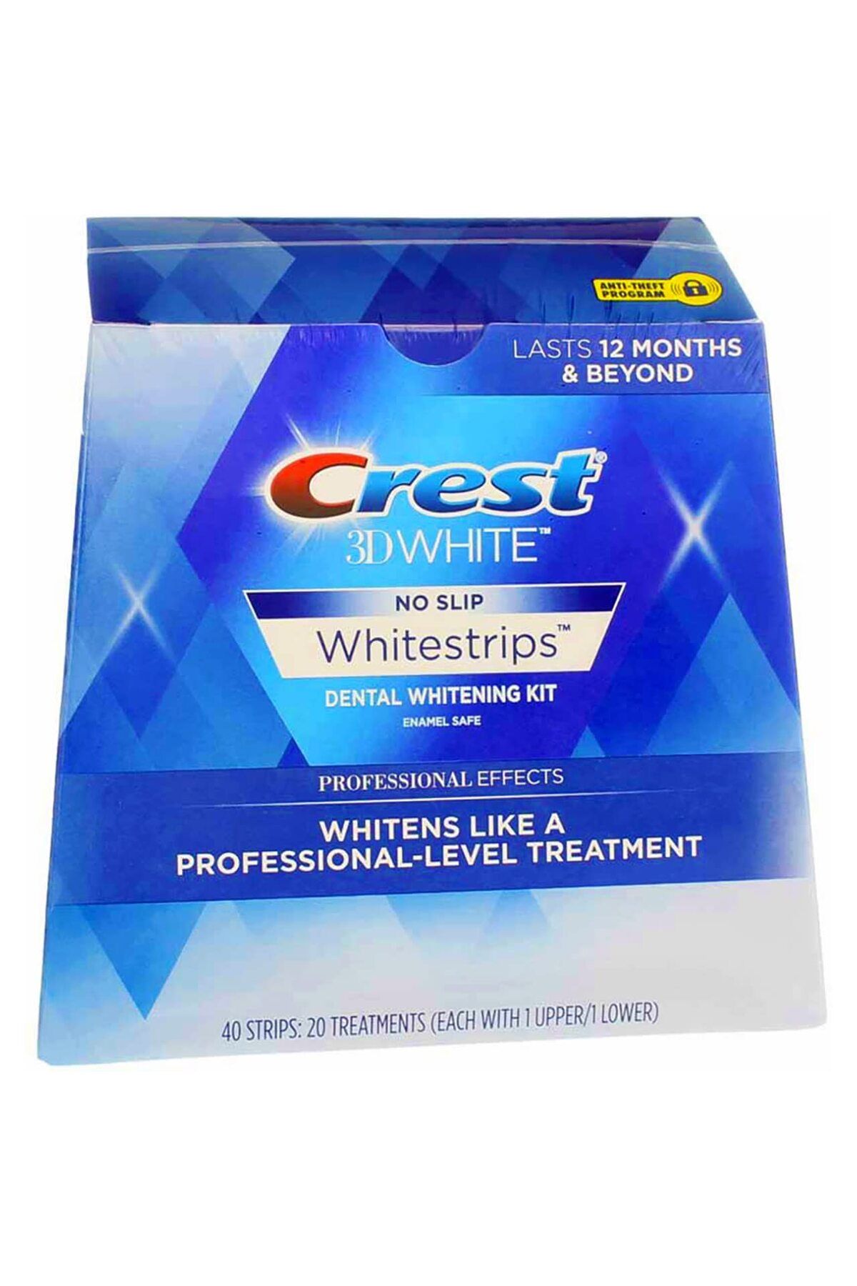 CREST-3D No Slip Whitestrips Professional Effects Teeth Whitening Kit 20 ea (Pack Of 2) 1