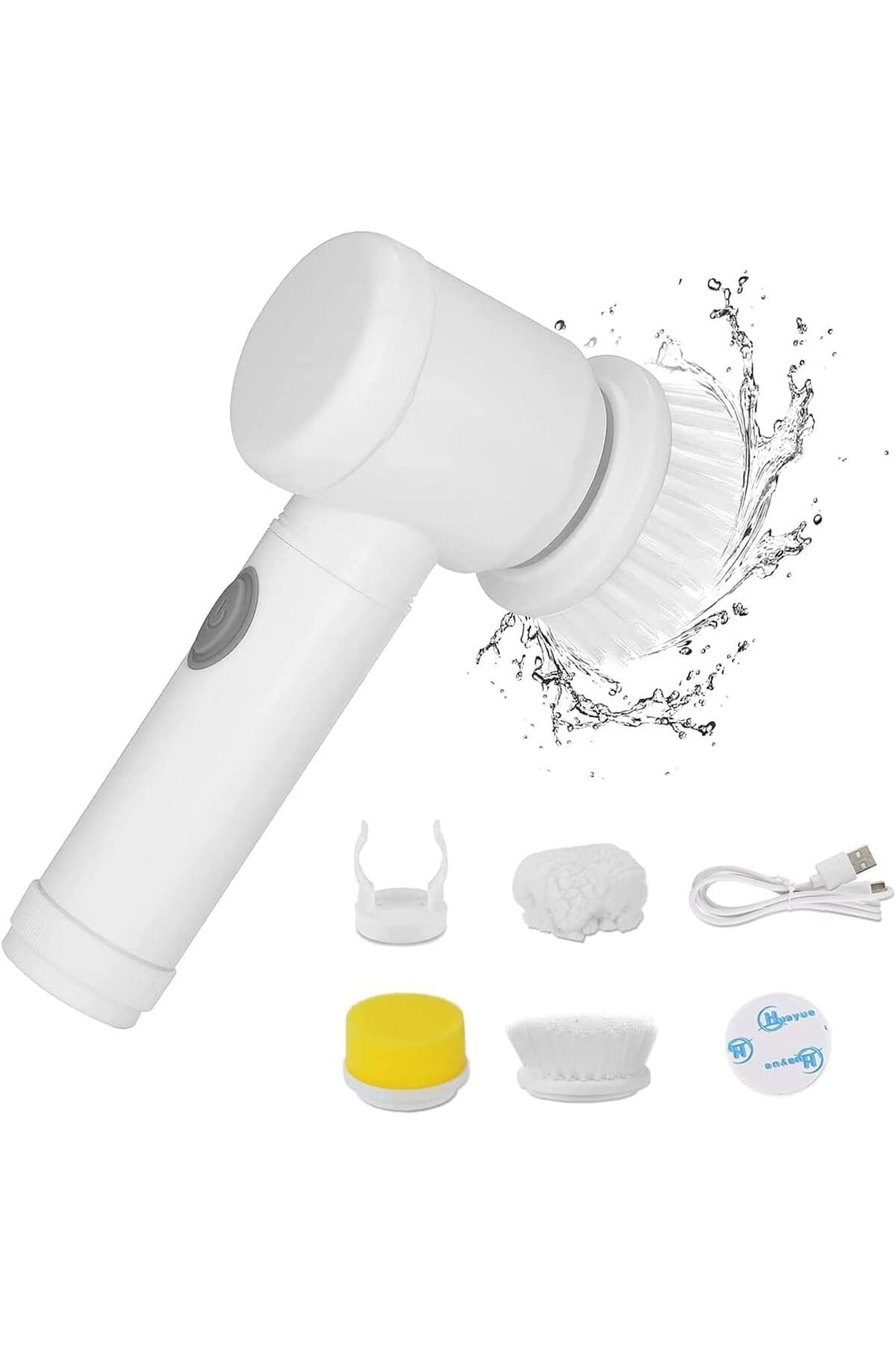 COOYA-Electric Spin Scrubber, Rechargeable Cleaning Brush with 3 Brush Heads for Bathroom, Kitchen 1