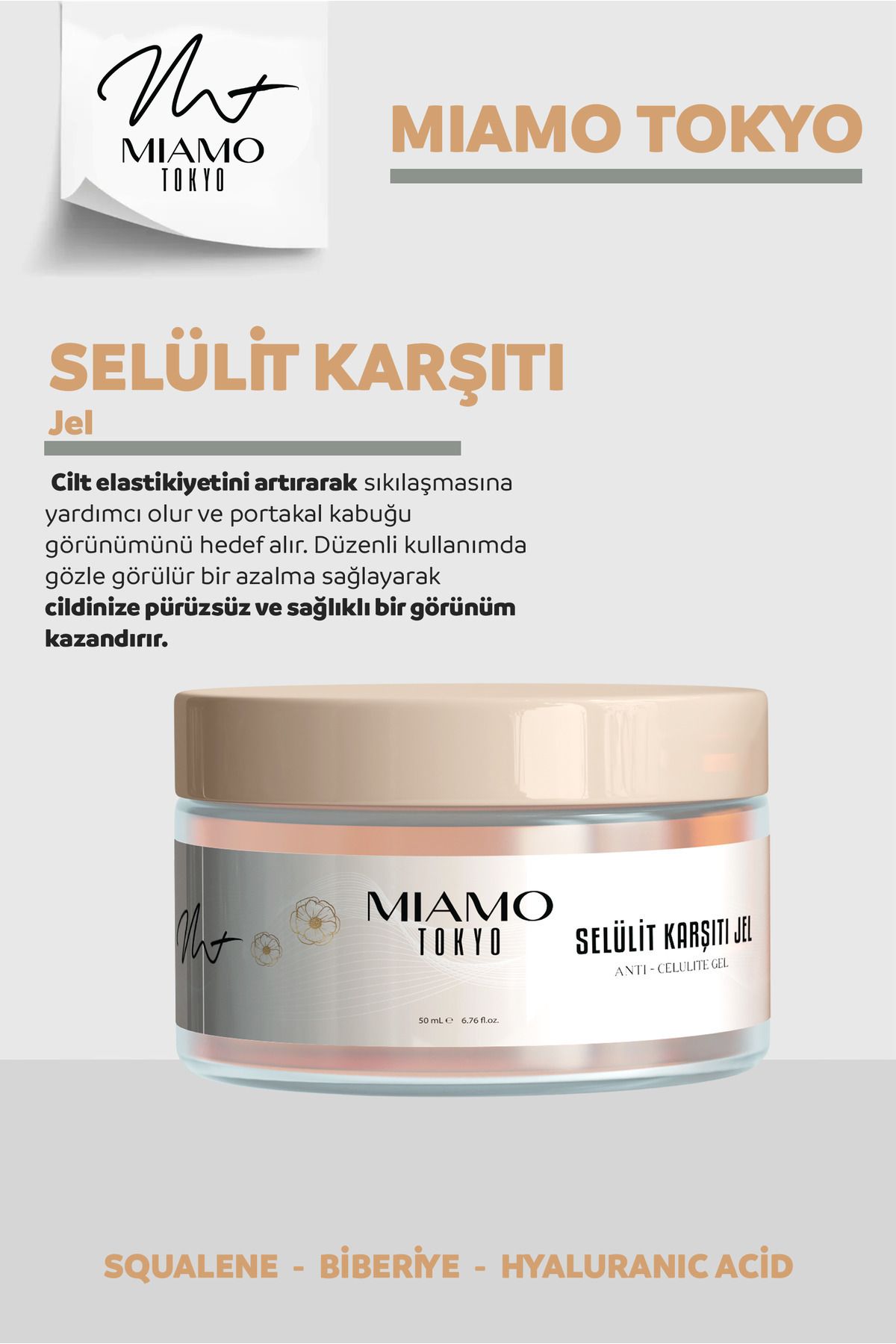 Miamo Tokyo Selülit Kremi 50ml - Cilt Bakımı Ve Görünüm Düzeltici Etkili