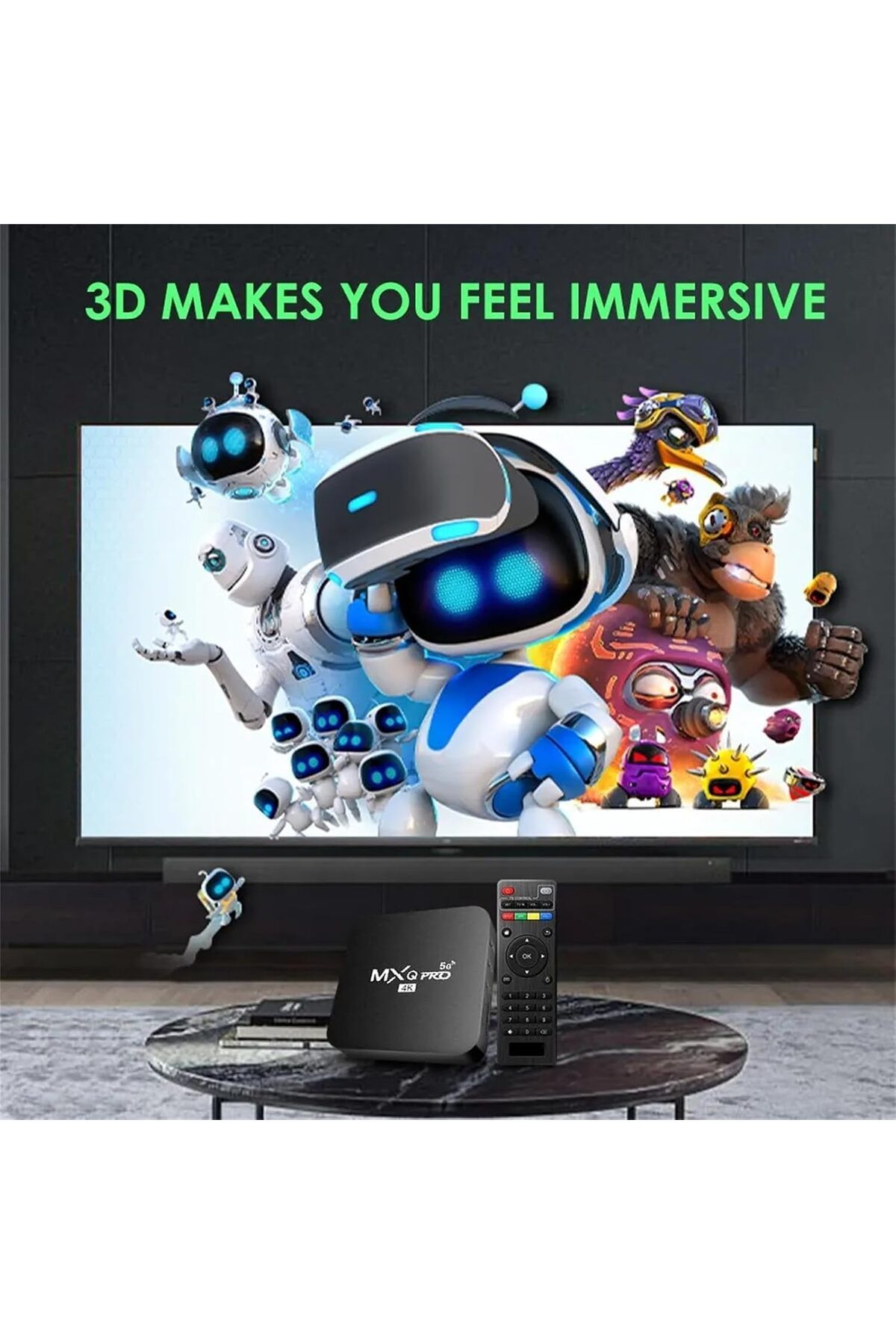 COOYA-MXQ Pro  TV Box,5G Android 12.1,HD 3D 2.4G/5G WiFi Quad Core,Smart Home Media Player,4K 6