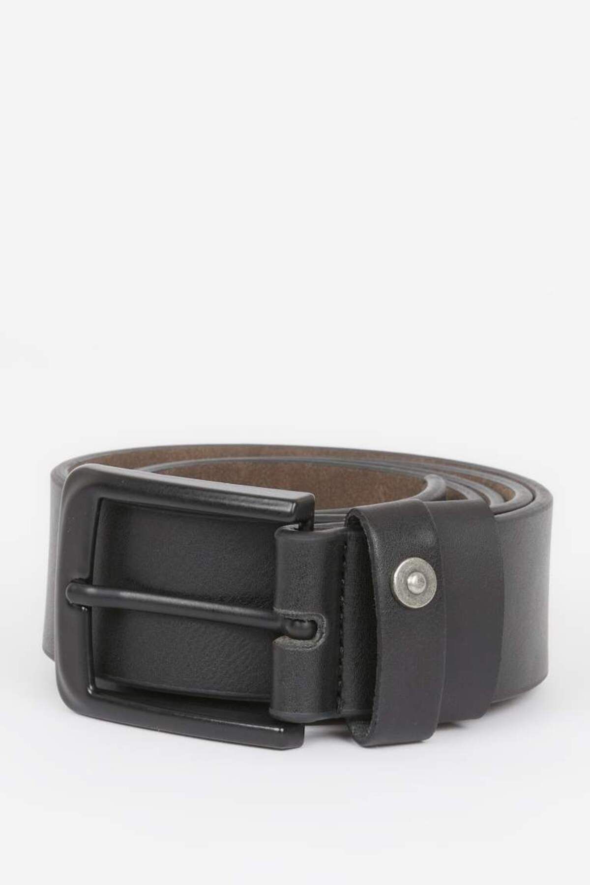 DeFacto-New Season Men's Rectangular Buckle Faux Leather Casual Belt 1