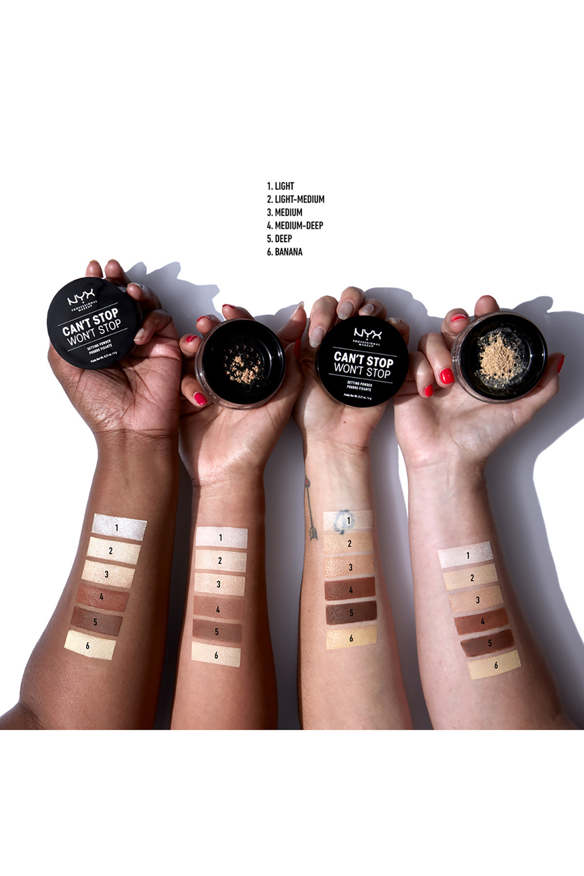 NYX Professional Makeup-| Can't Stop Won't Stop Setting Powder - Light-Medium 02 6