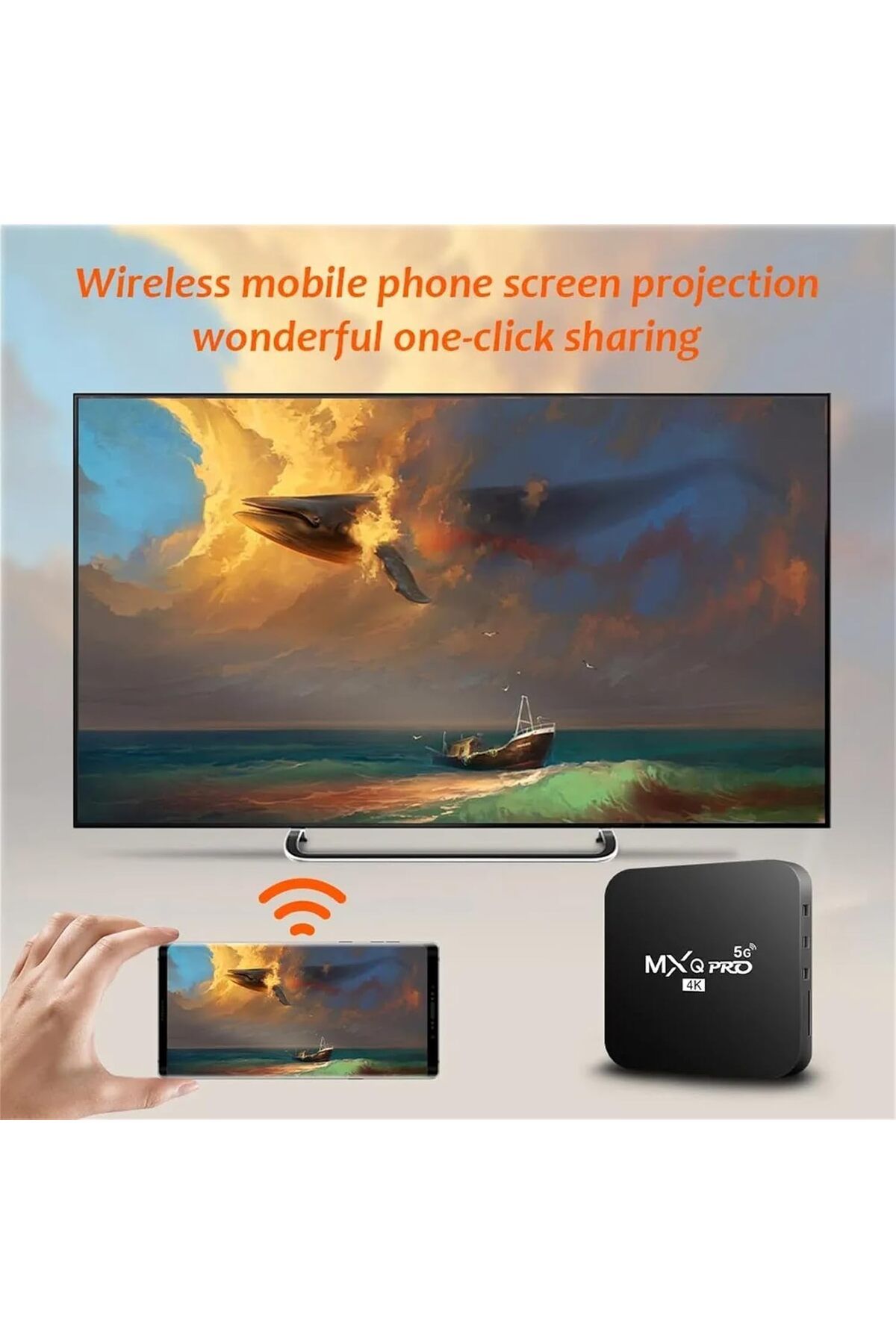COOYA-MXQ Pro  TV Box,5G Android 12.1,HD 3D 2.4G/5G WiFi Quad Core,Smart Home Media Player,4K 3