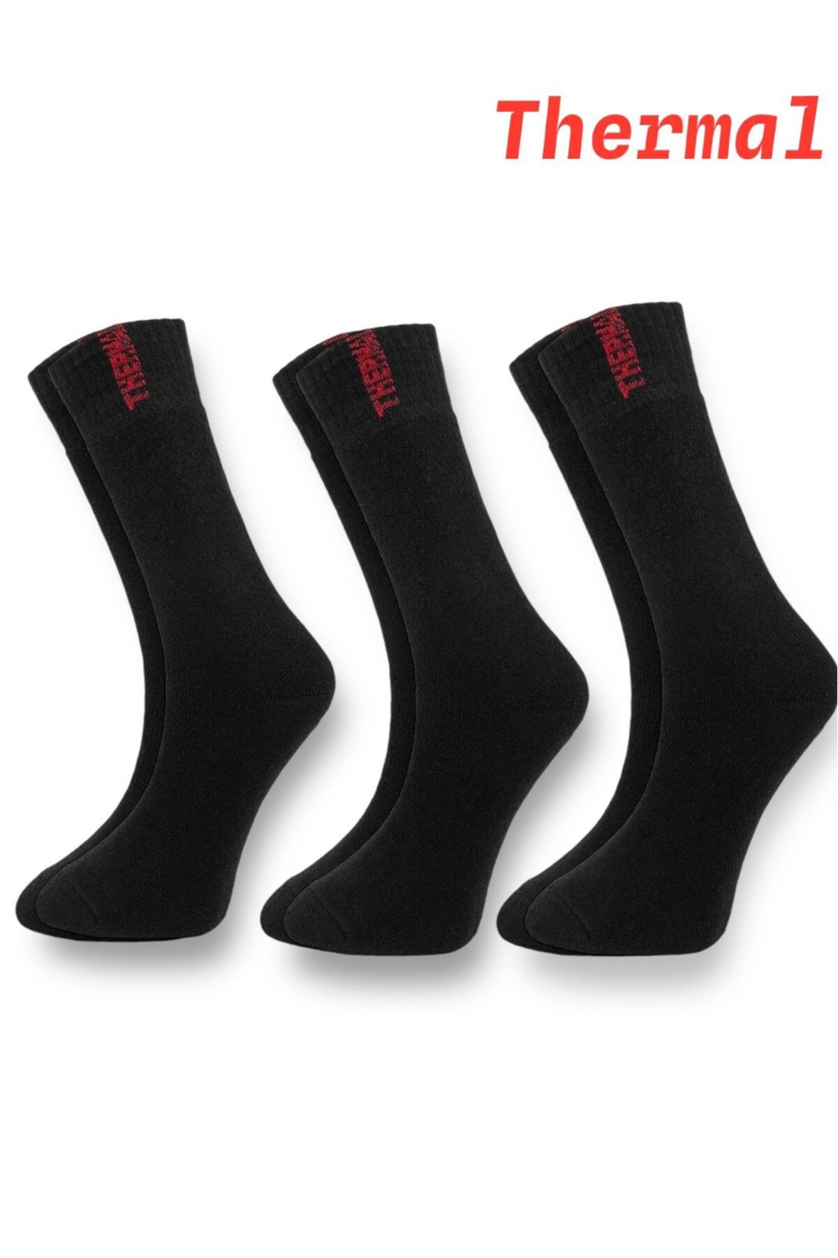 Line Smart-3 Pack Men's Black Thermal Soft Durable Winter Socks 1