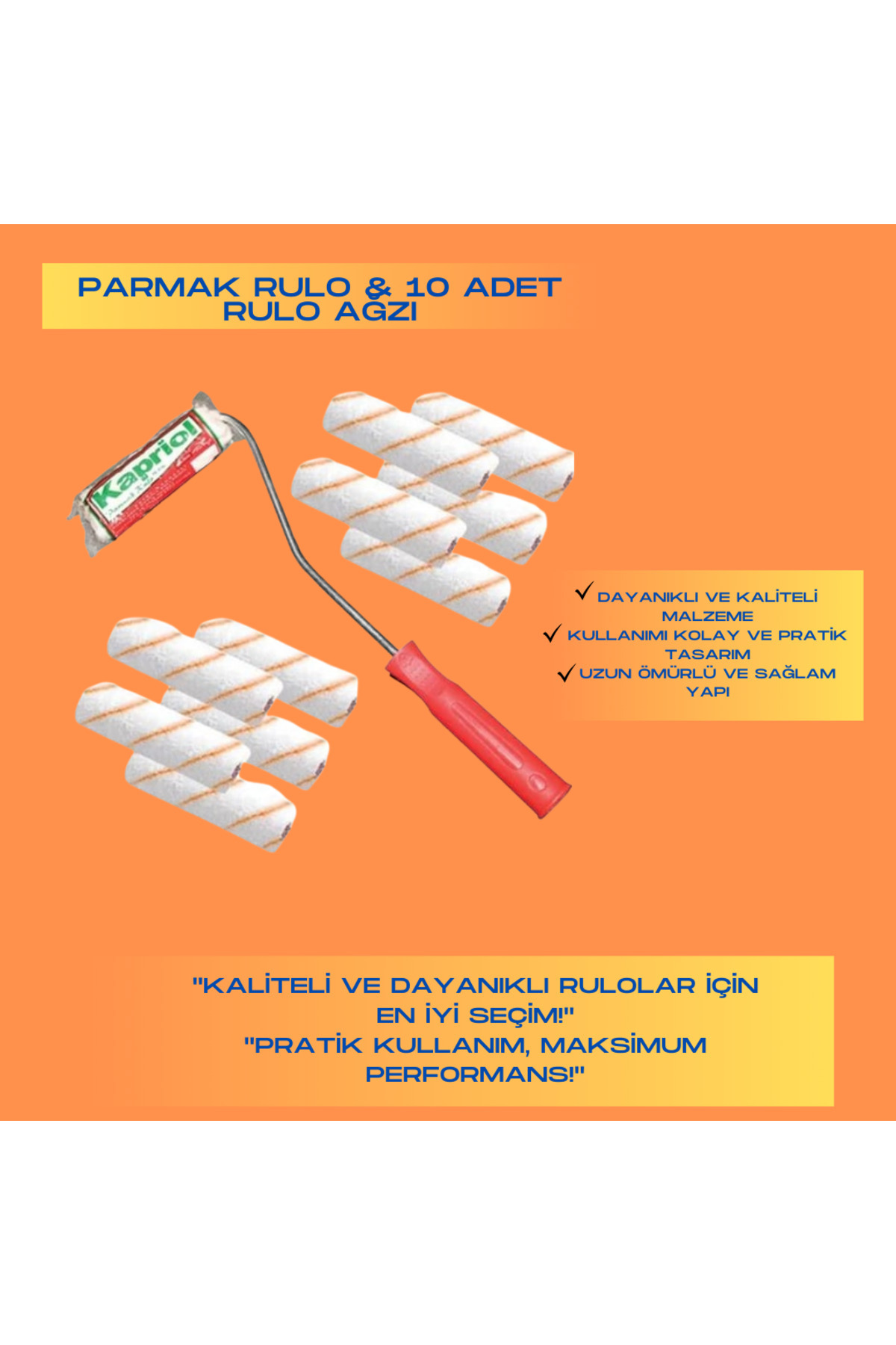 Defne Parmak Rulo & 10 Adet Rulo Ağzı