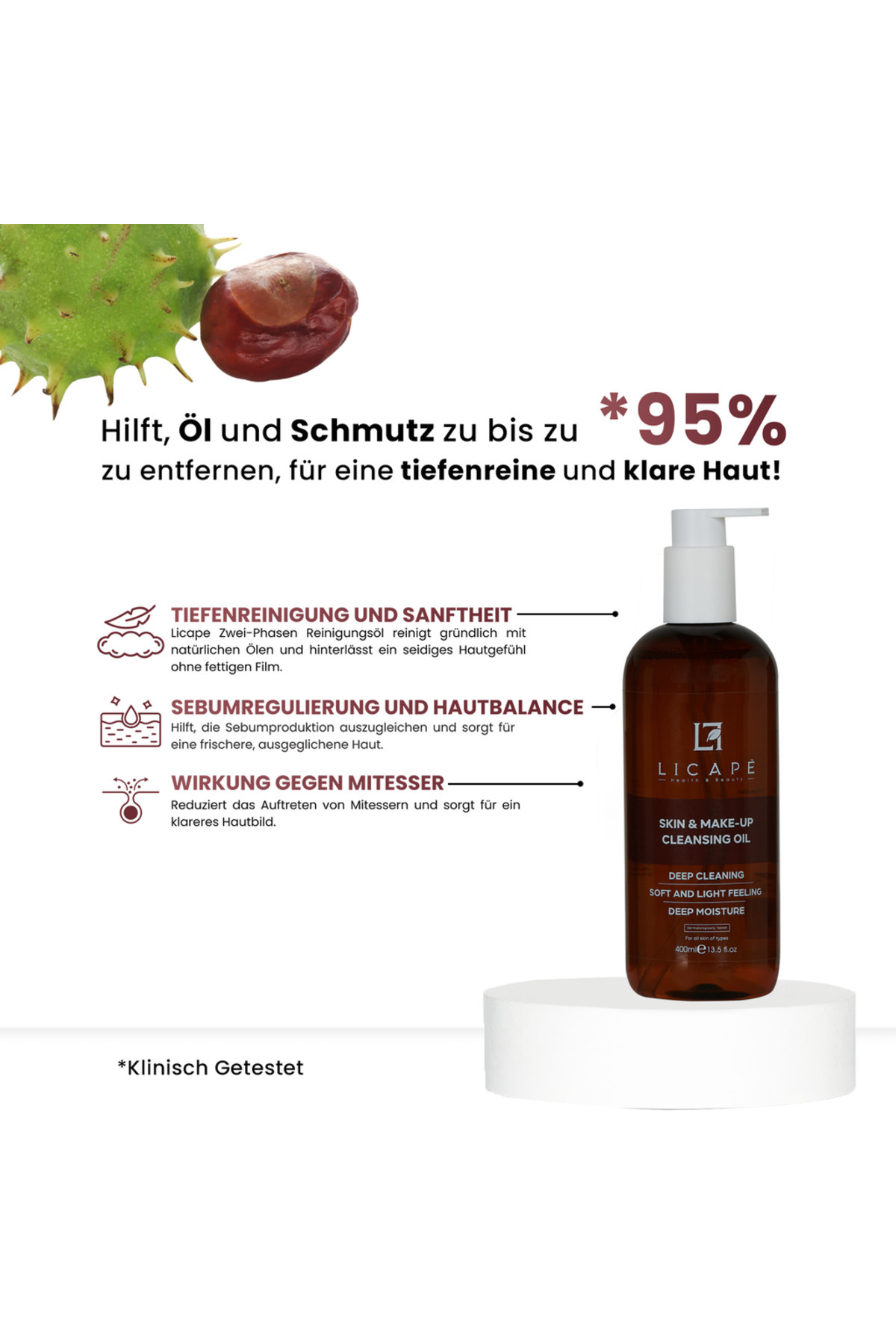 Licape-® Reinigungsöl Gesicht | 400 ml | Abschminken & Gesichtsreinigung 5
